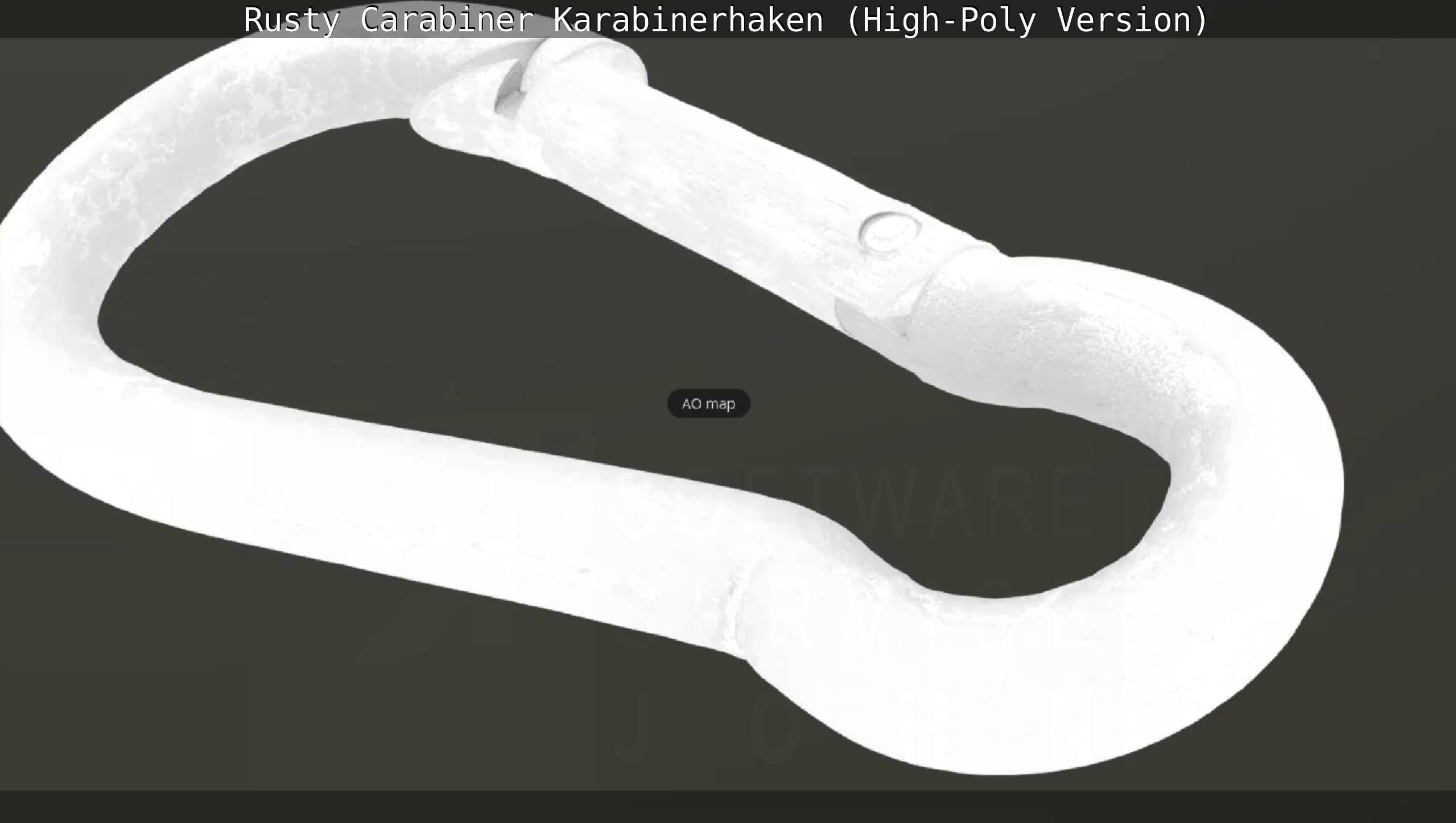 Rusty Carabiner - Karabinerhaken  - High-Poly Version 3D model_140
