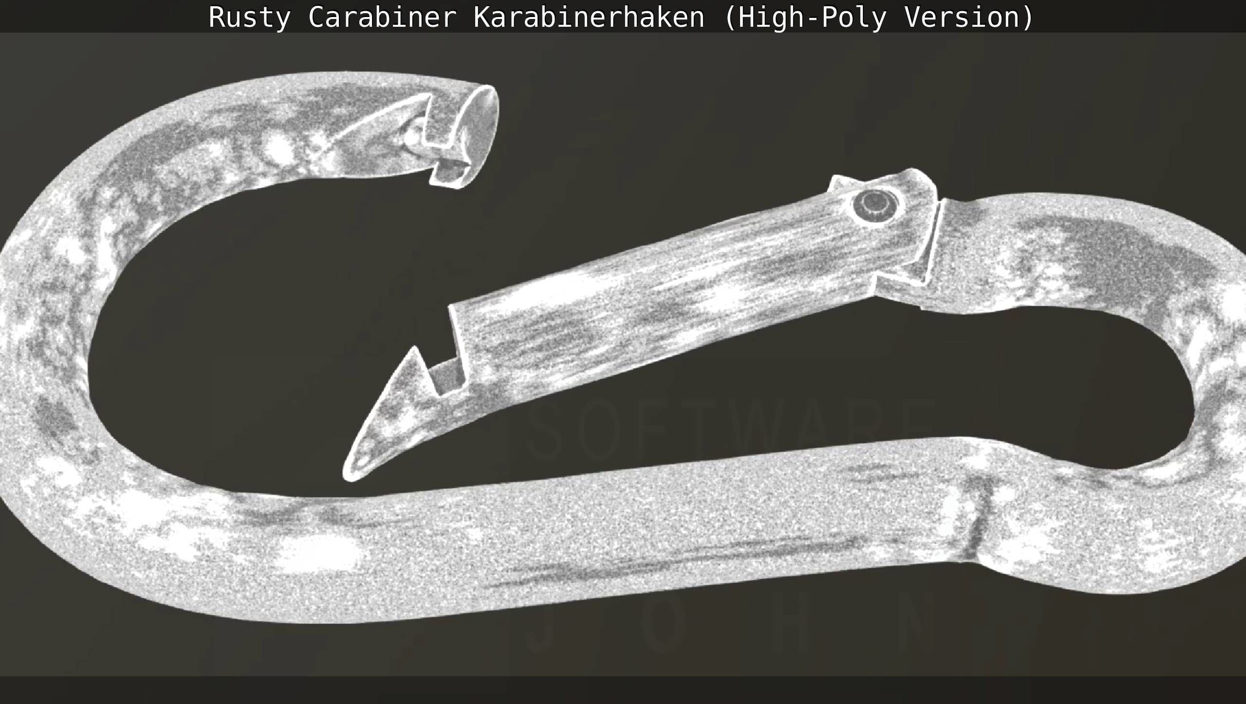 Rusty Carabiner - Karabinerhaken  - High-Poly Version 3D model_61