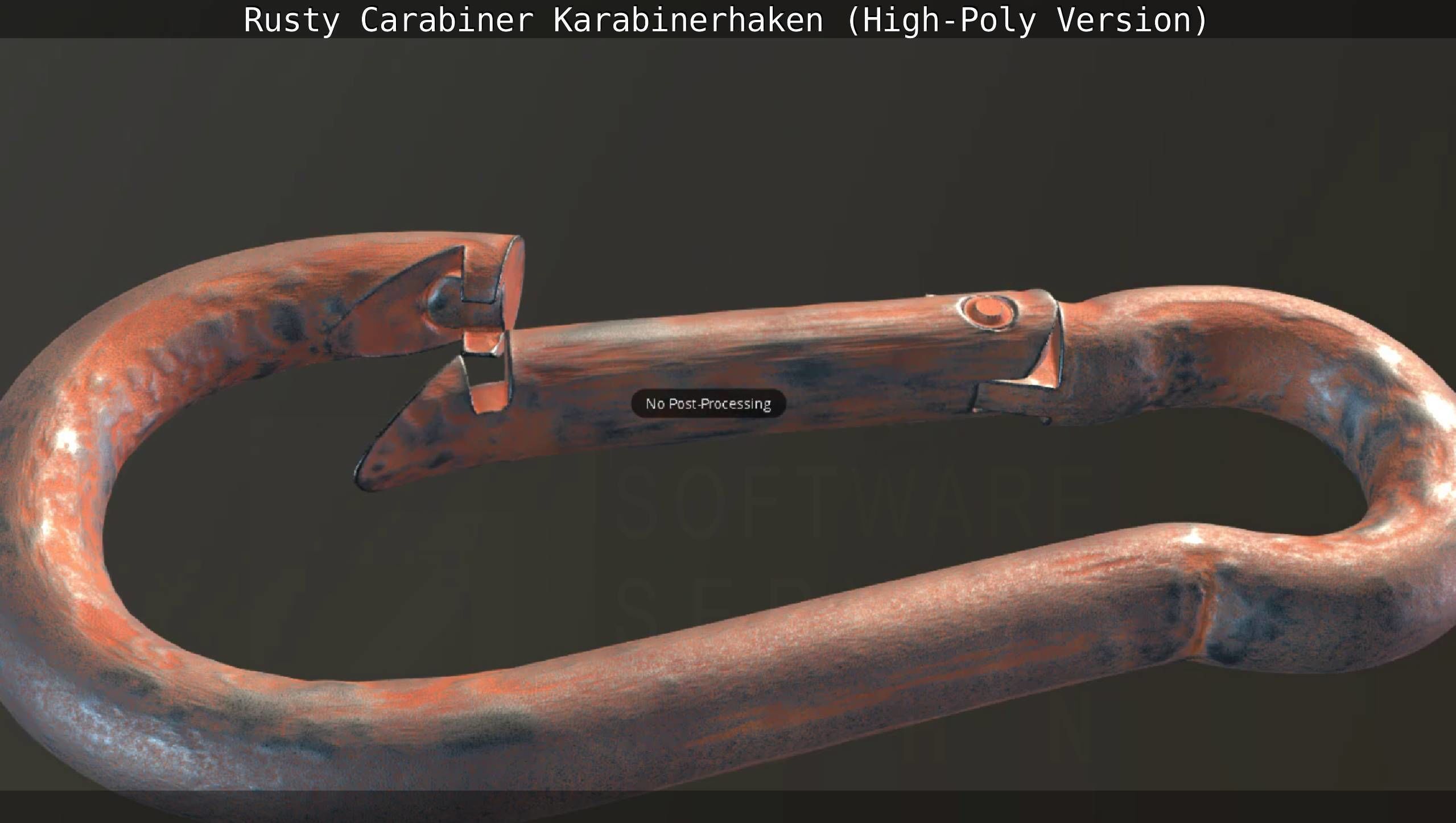 Rusty Carabiner - Karabinerhaken  - High-Poly Version 3D model_132