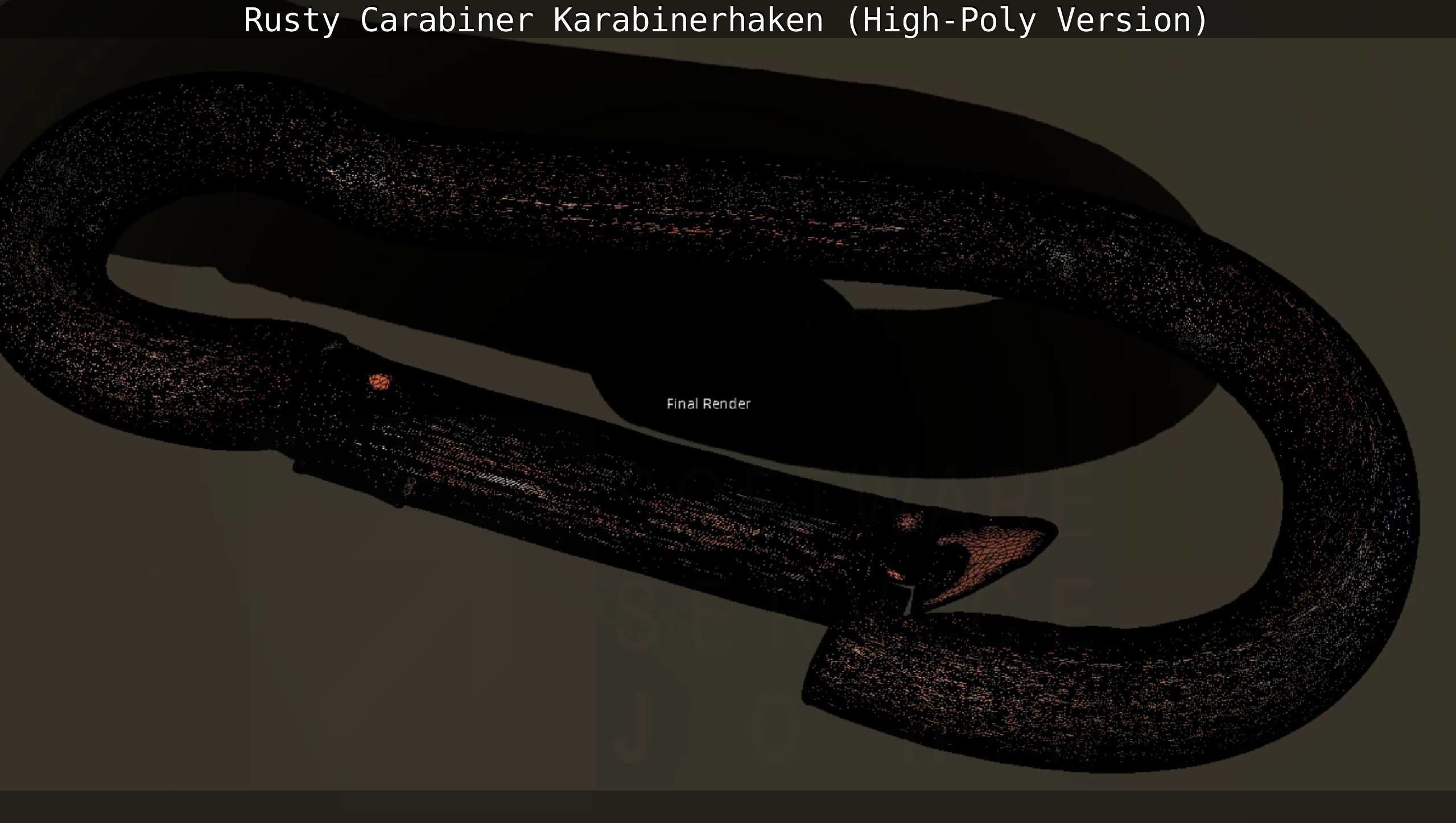 Rusty Carabiner - Karabinerhaken  - High-Poly Version 3D model_112