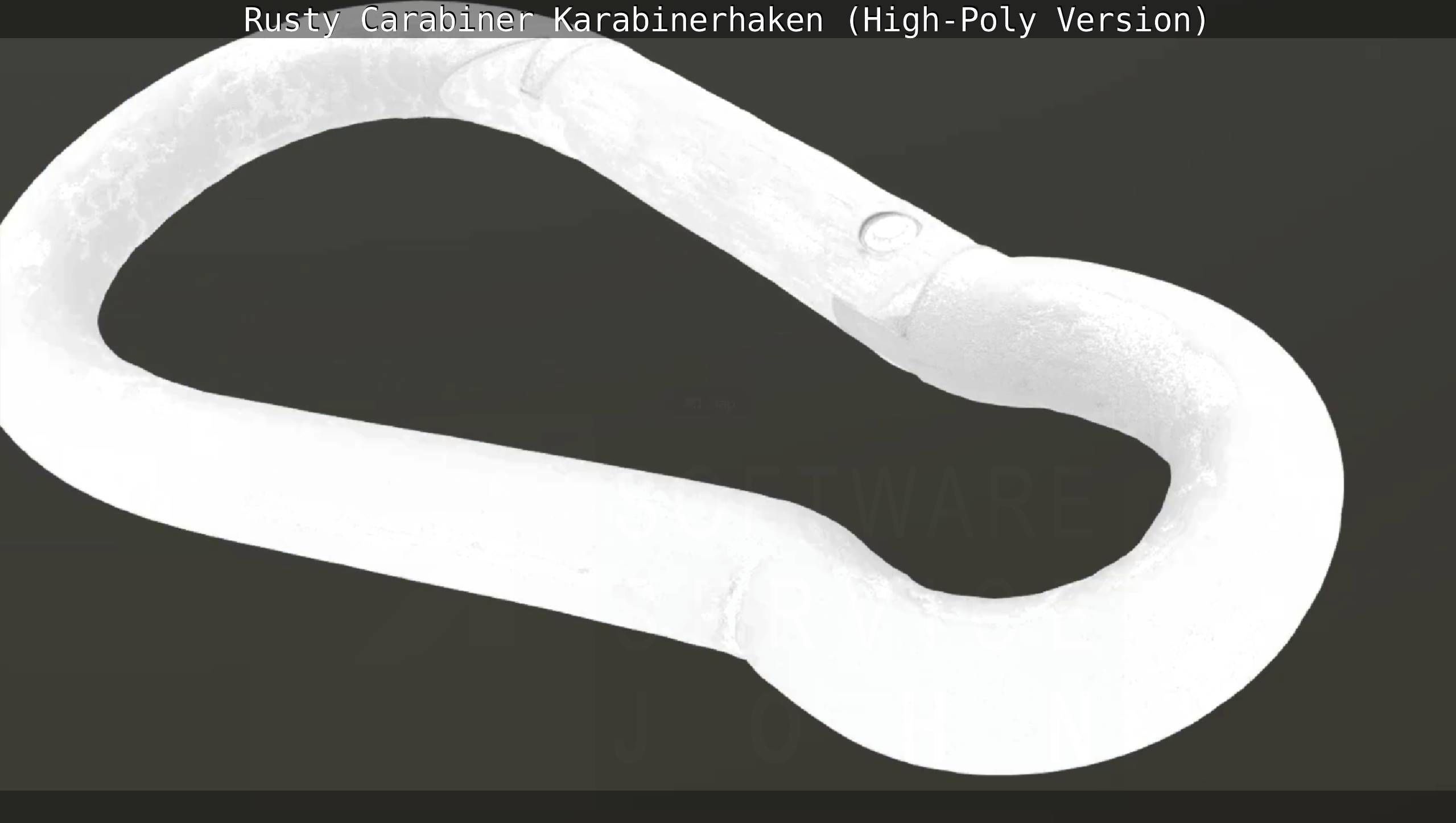 Rusty Carabiner - Karabinerhaken  - High-Poly Version 3D model_144