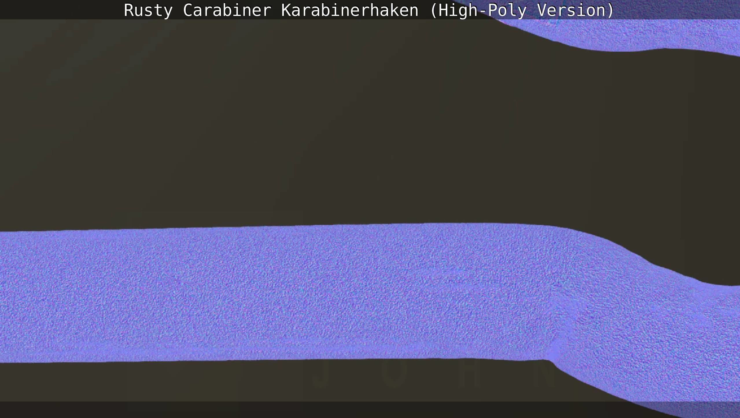 Rusty Carabiner - Karabinerhaken  - High-Poly Version 3D model_130