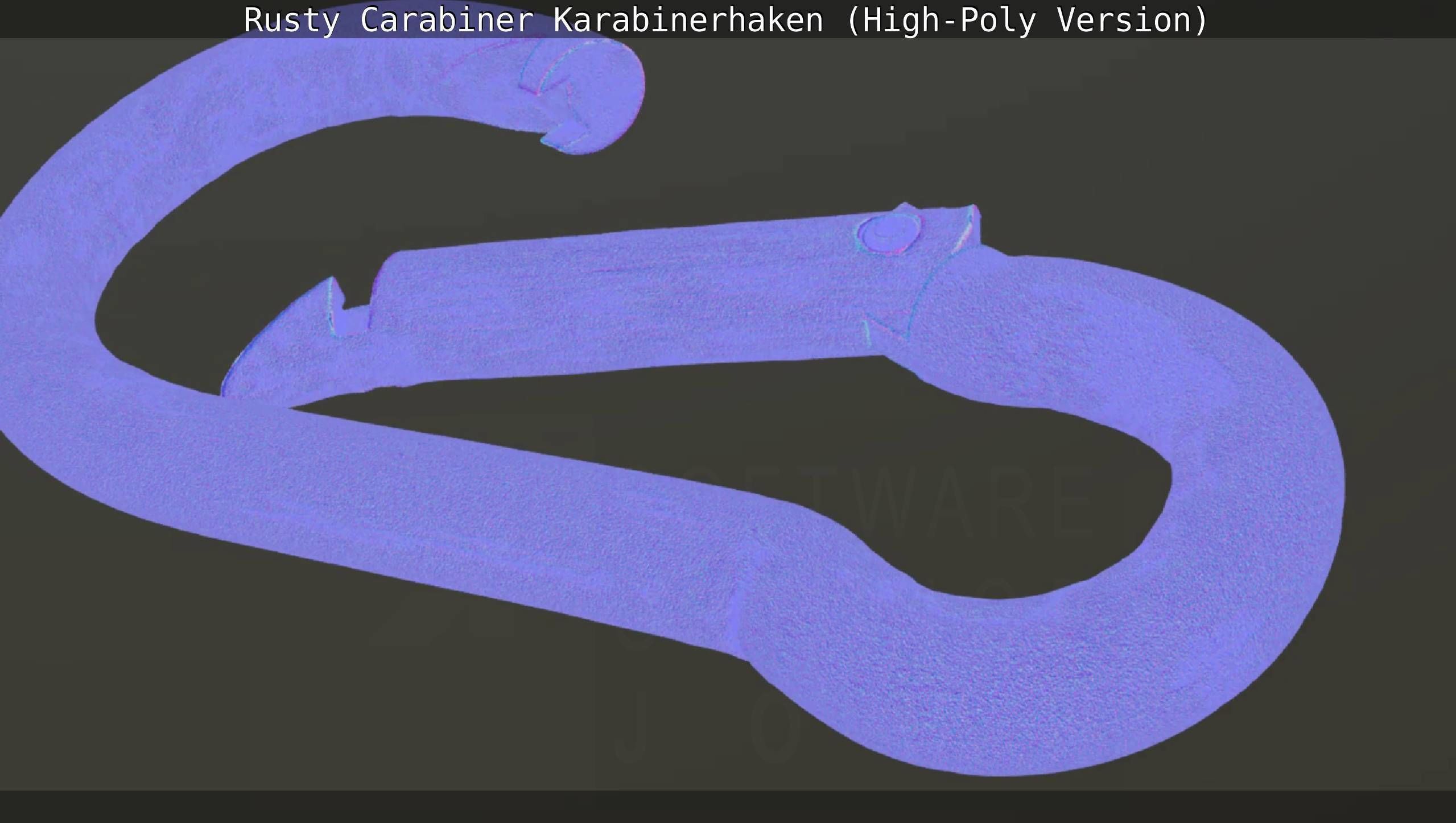 Rusty Carabiner - Karabinerhaken  - High-Poly Version 3D model_137