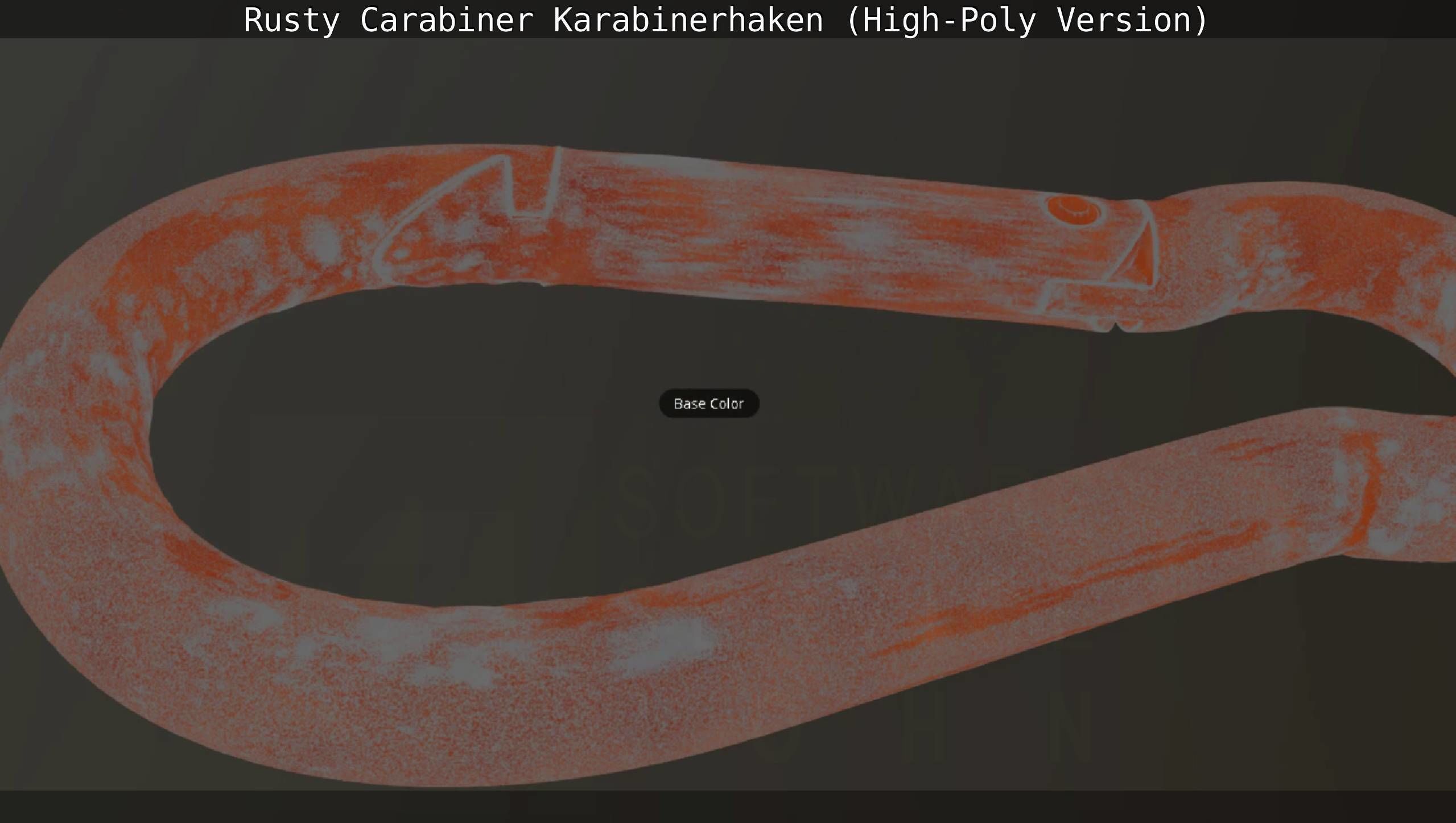 Rusty Carabiner - Karabinerhaken  - High-Poly Version 3D model_54
