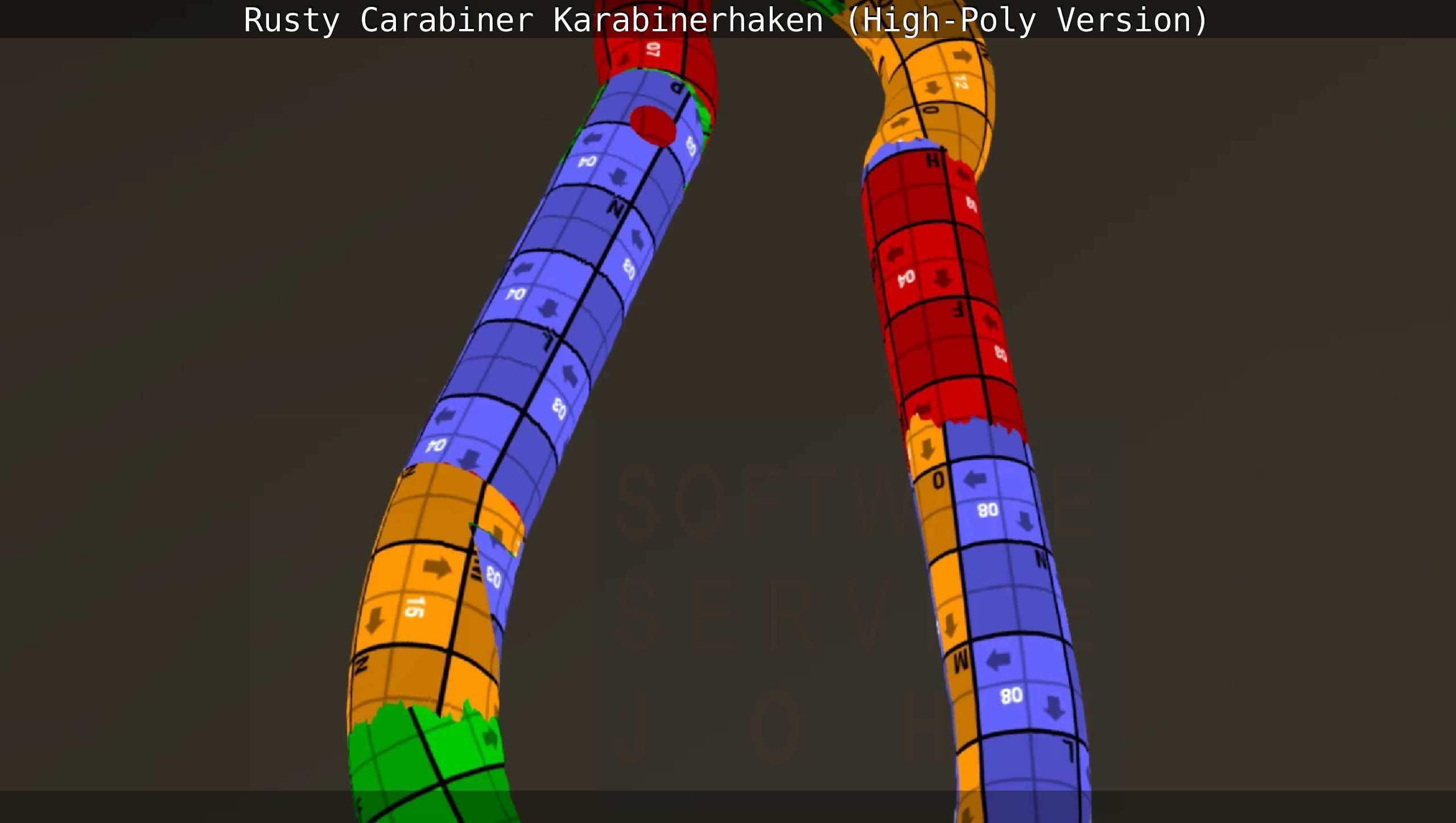 Rusty Carabiner - Karabinerhaken  - High-Poly Version 3D model_121