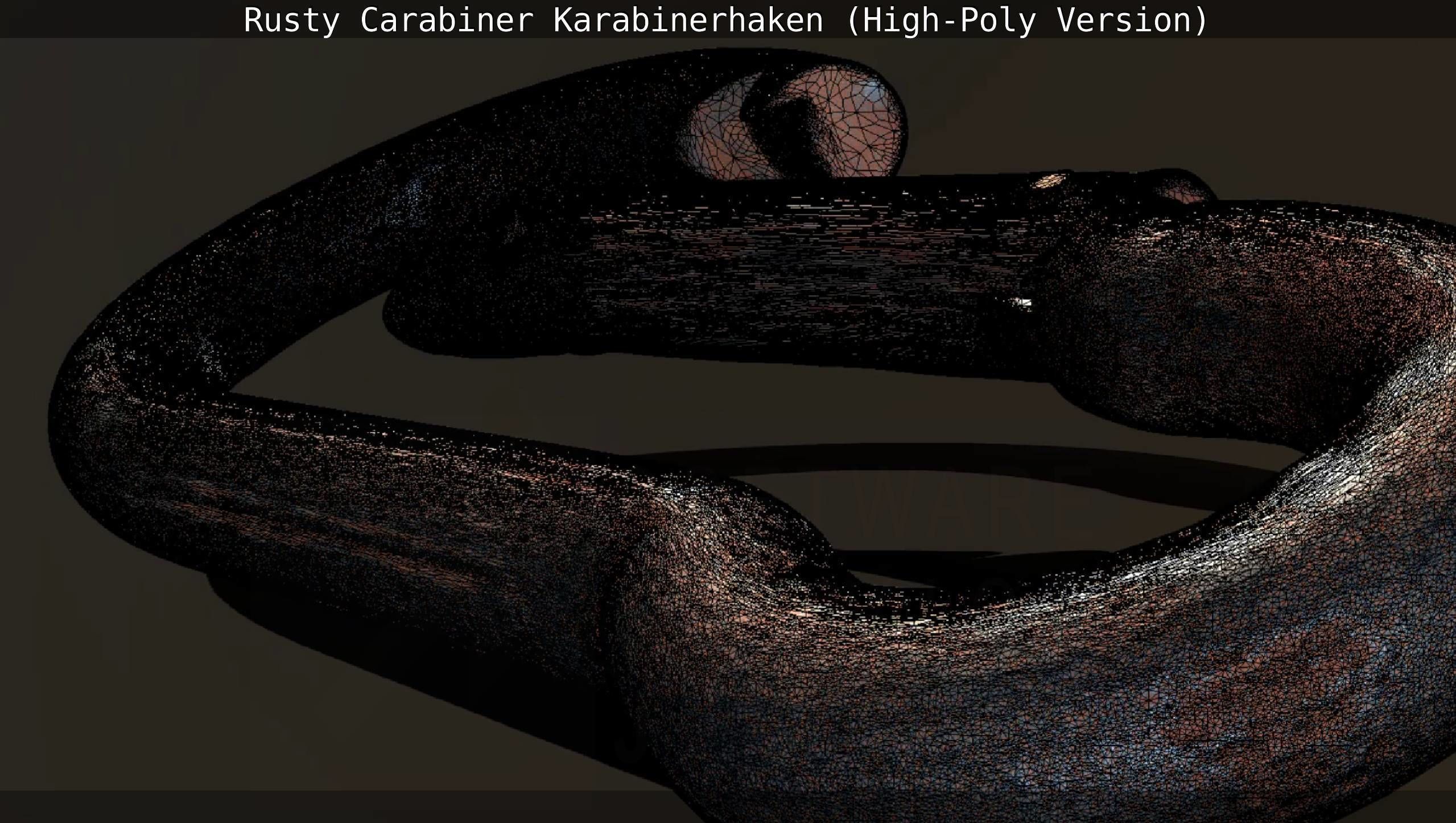 Rusty Carabiner - Karabinerhaken  - High-Poly Version 3D model_42