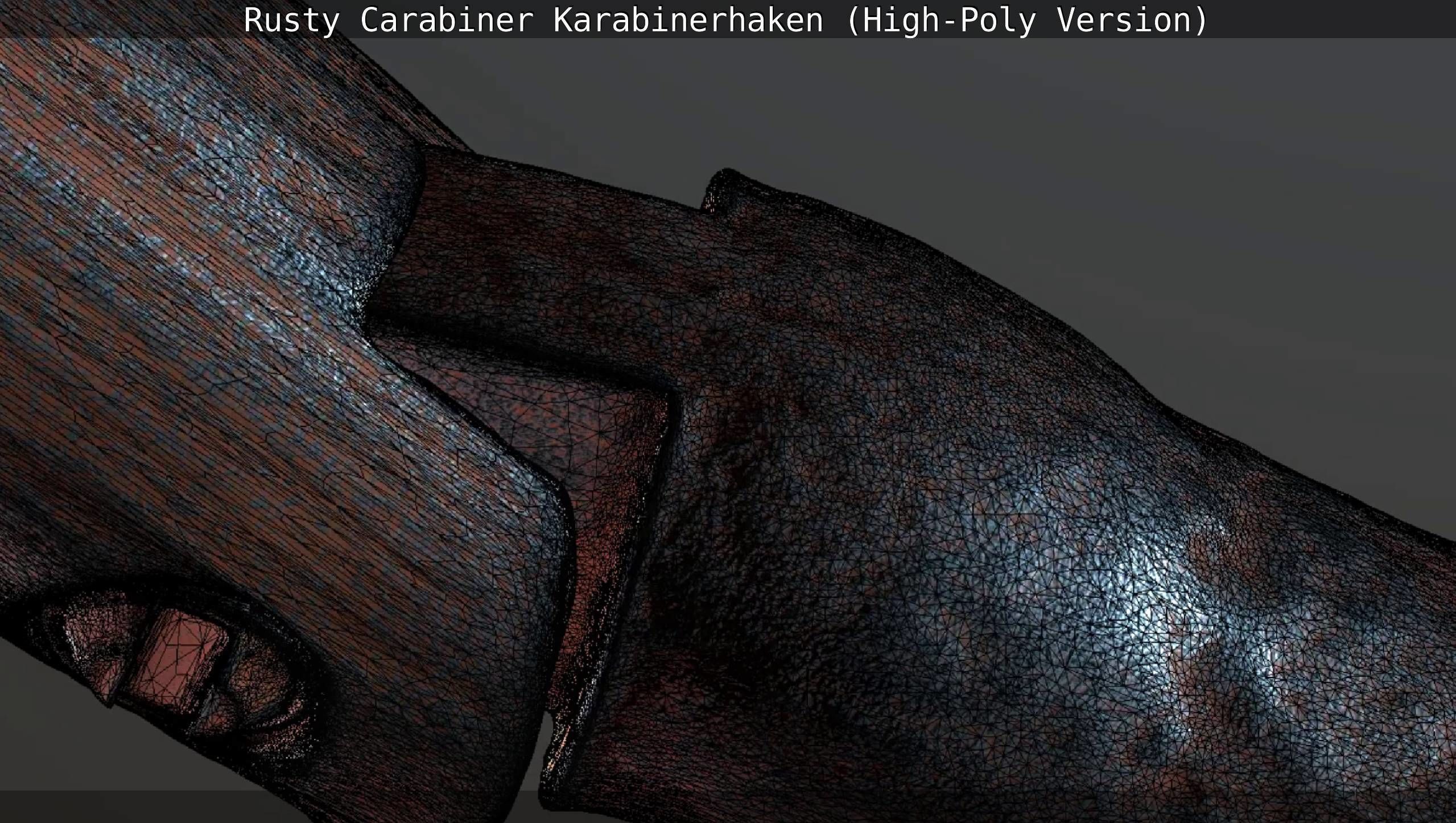 Rusty Carabiner - Karabinerhaken  - High-Poly Version 3D model_52