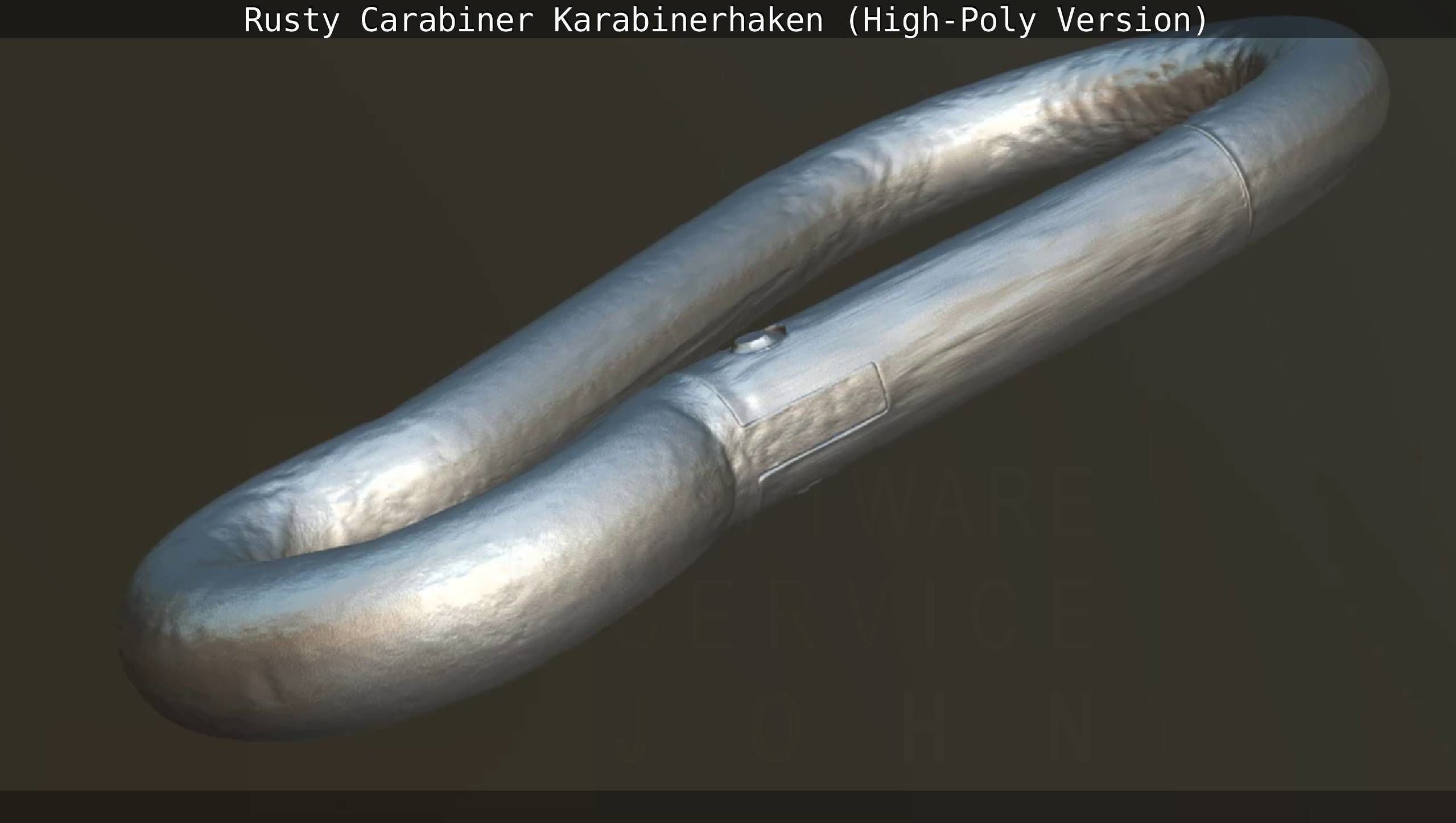 Rusty Carabiner - Karabinerhaken  - High-Poly Version 3D model_81