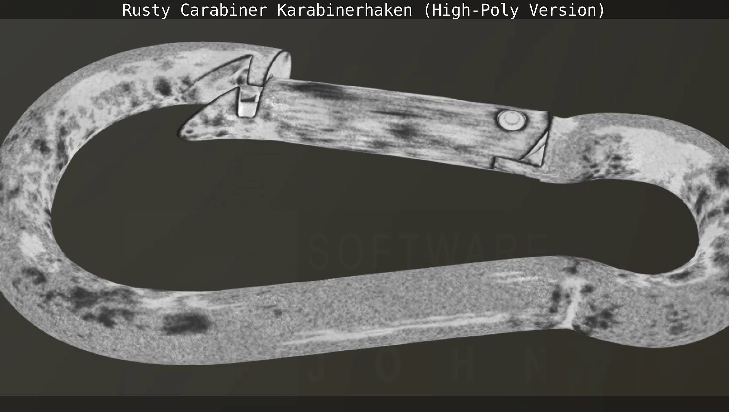 Rusty Carabiner - Karabinerhaken  - High-Poly Version 3D model_68