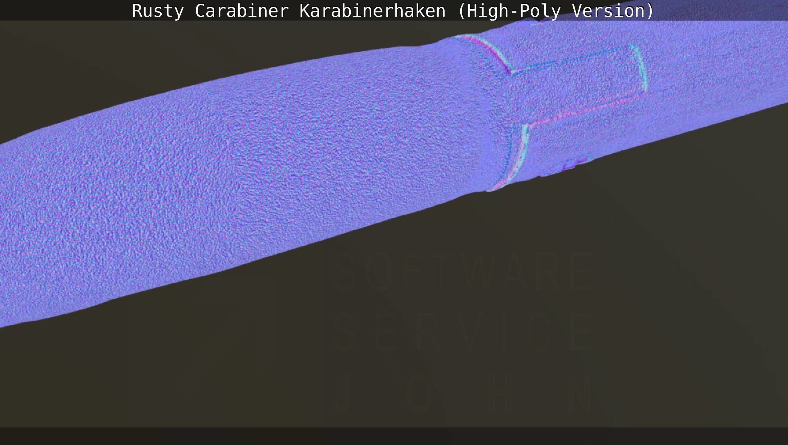 Rusty Carabiner - Karabinerhaken  - High-Poly Version 3D model_120