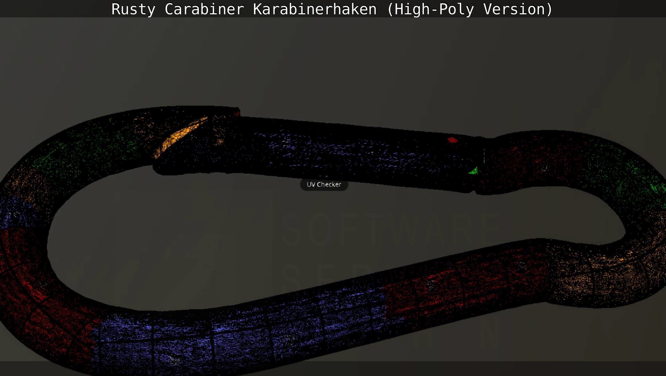 Rusty Carabiner - Karabinerhaken  - High-Poly Version 3D model_126