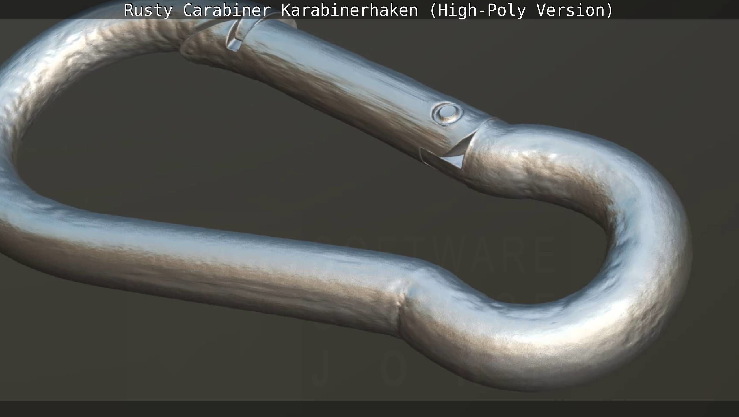 Rusty Carabiner - Karabinerhaken  - High-Poly Version 3D model_21