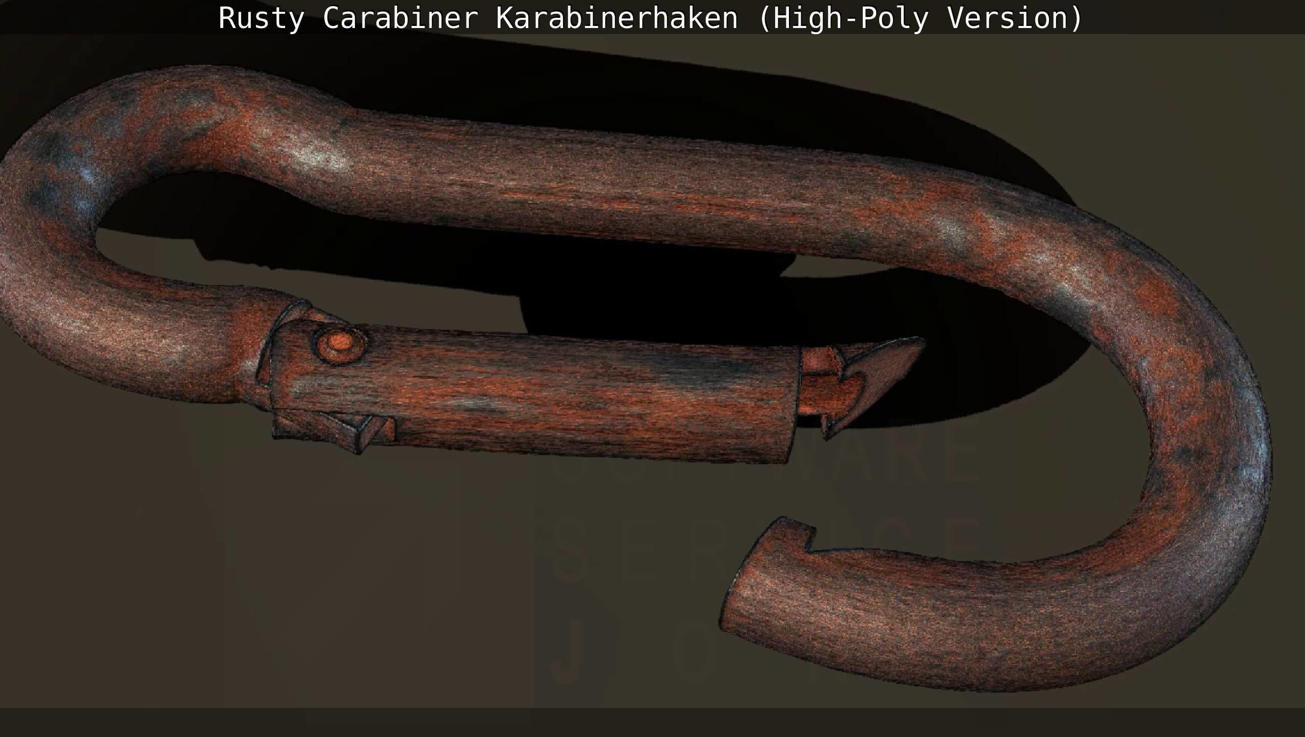 Rusty Carabiner - Karabinerhaken  - High-Poly Version 3D model_113