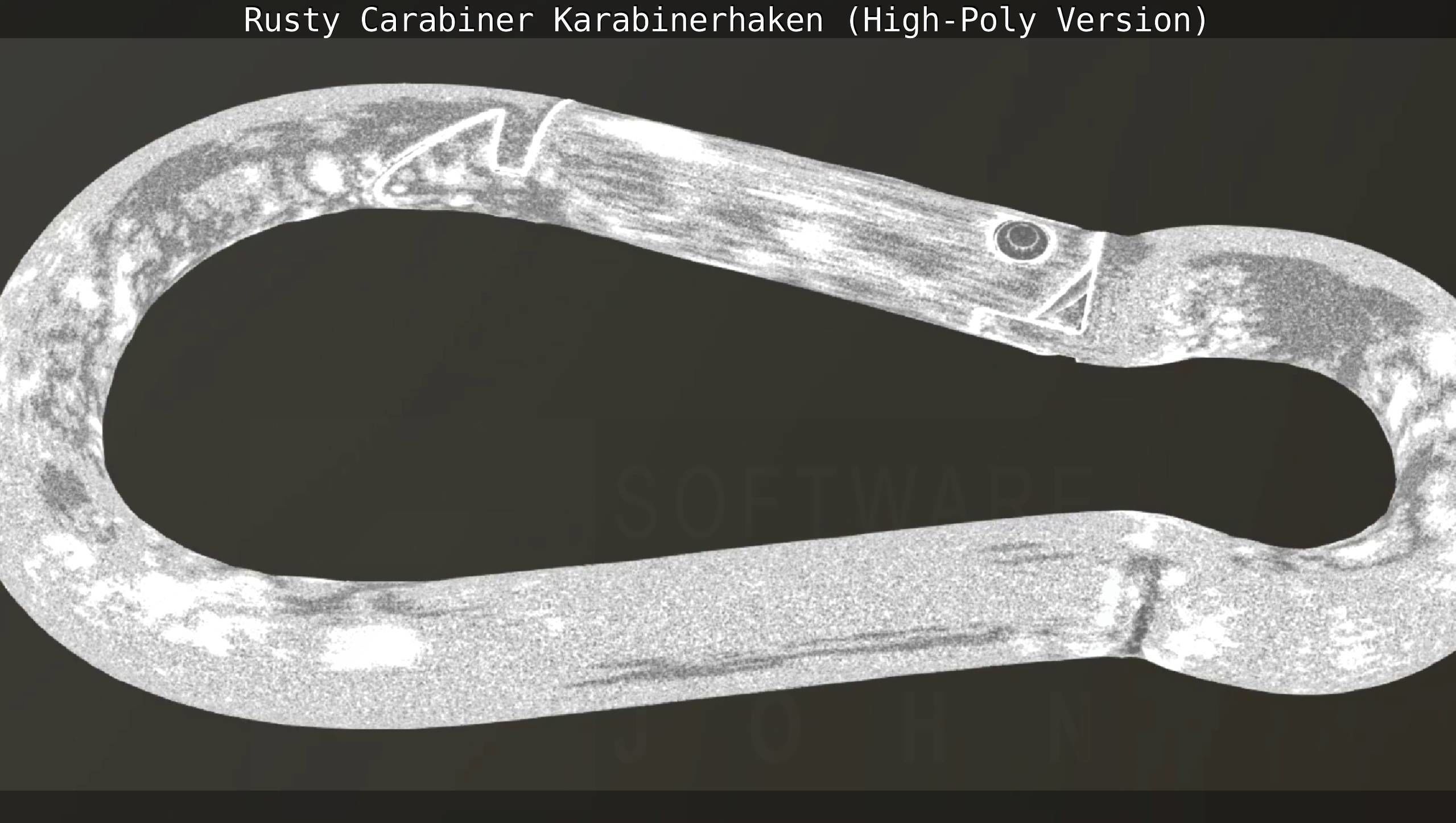 Rusty Carabiner - Karabinerhaken  - High-Poly Version 3D model_114