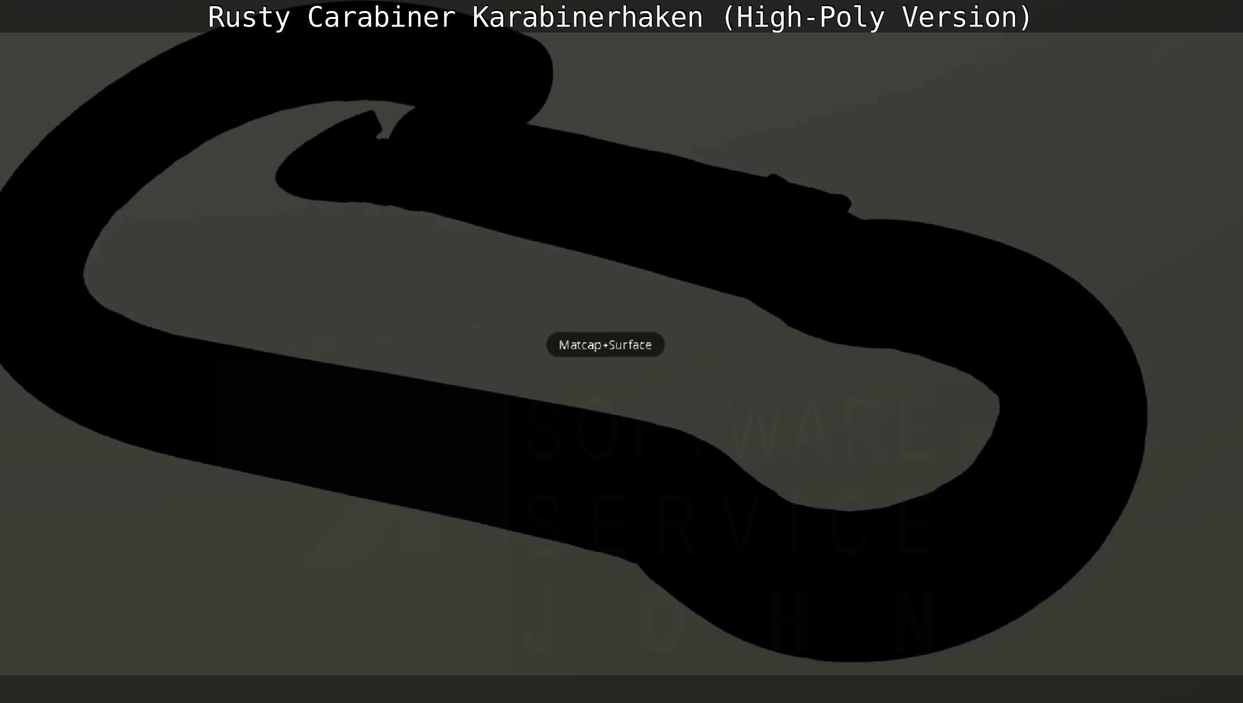 Rusty Carabiner - Karabinerhaken  - High-Poly Version 3D model_79