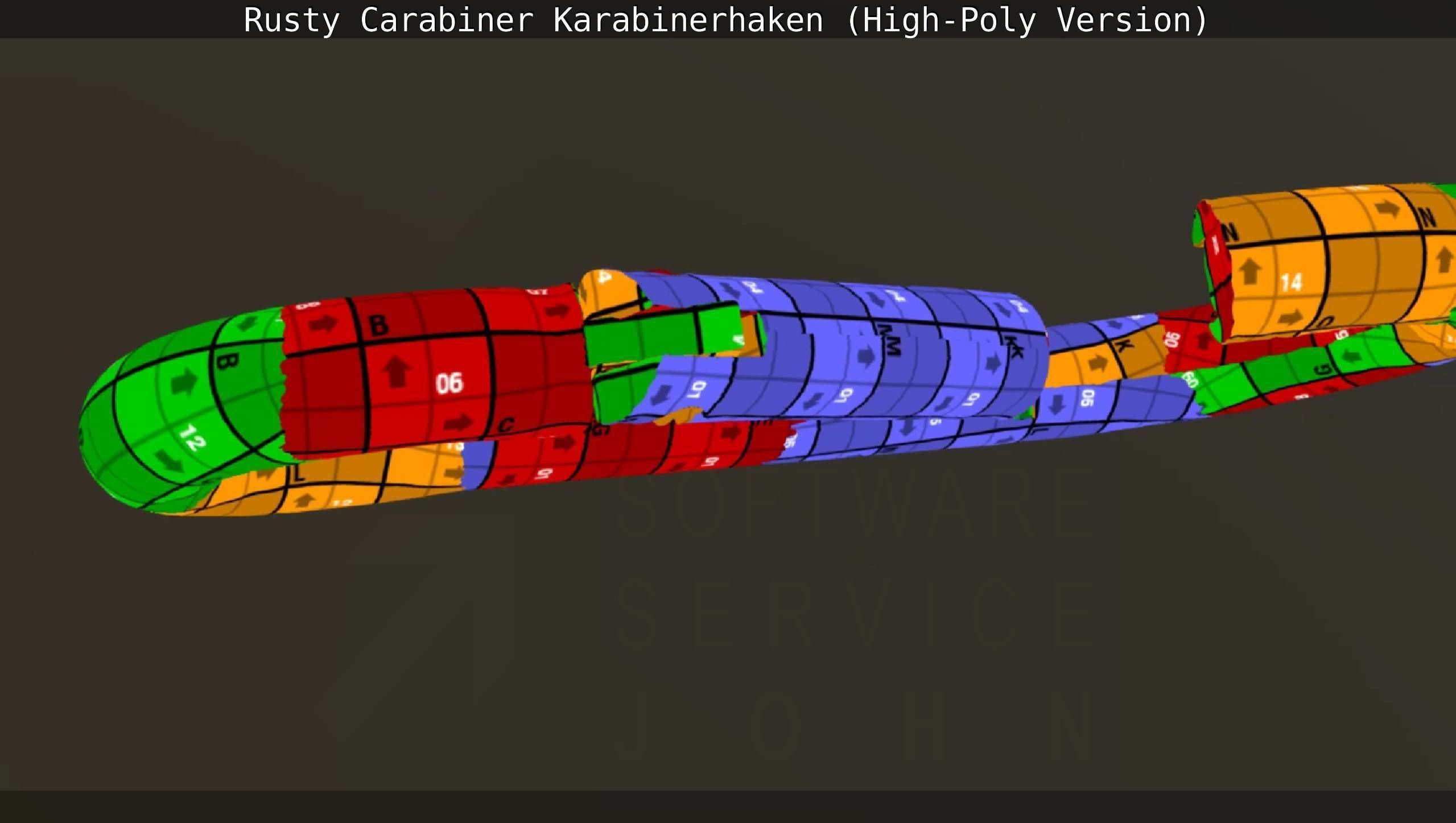 Rusty Carabiner - Karabinerhaken  - High-Poly Version 3D model_103