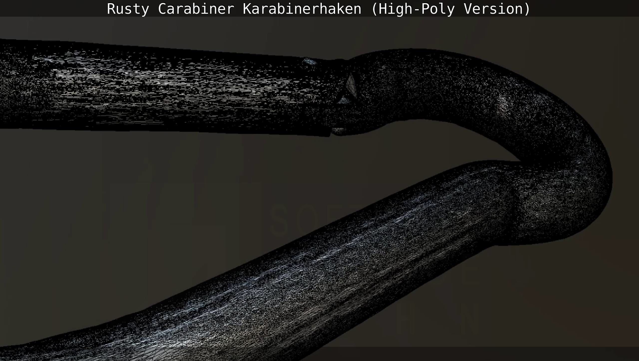 Rusty Carabiner - Karabinerhaken  - High-Poly Version 3D model_92