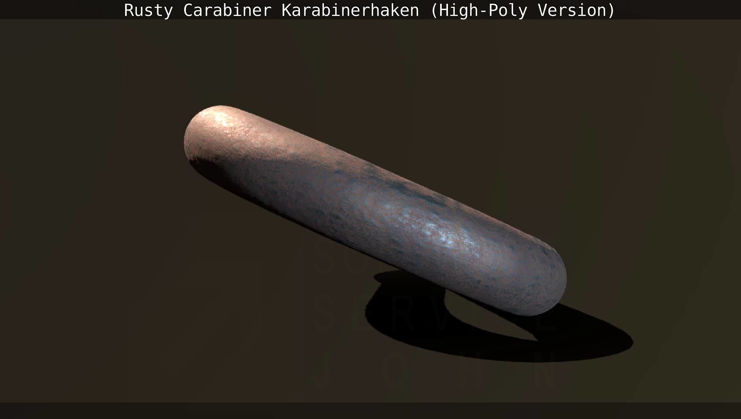 Rusty Carabiner - Karabinerhaken  - High-Poly Version 3D model_28
