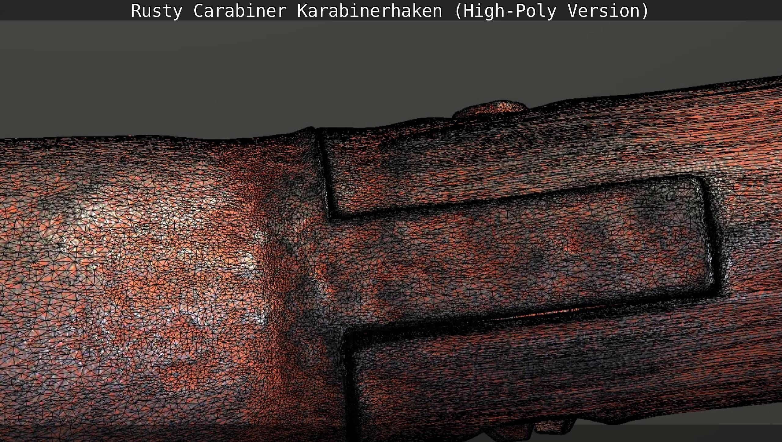 Rusty Carabiner - Karabinerhaken  - High-Poly Version 3D model_60
