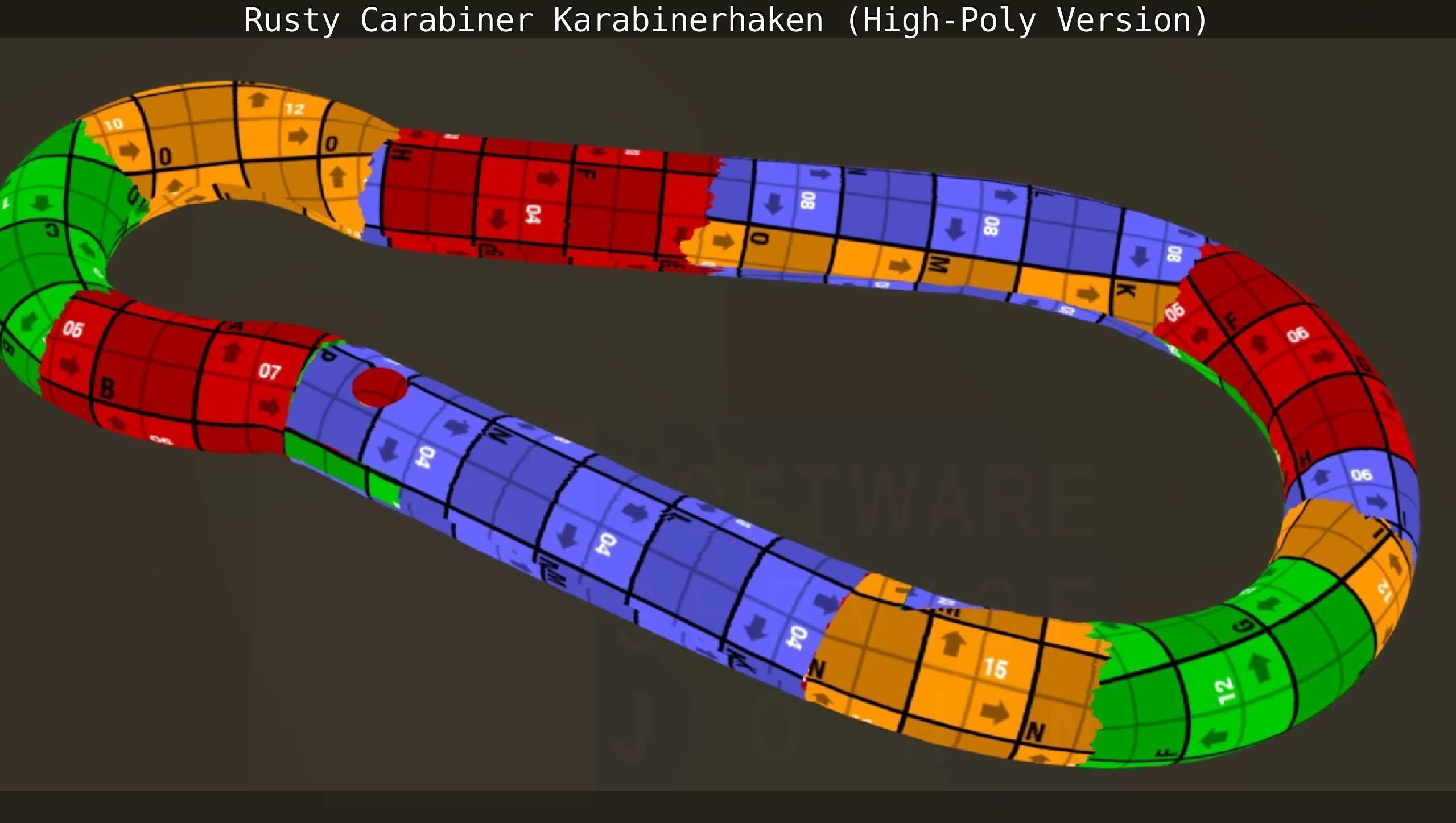 Rusty Carabiner - Karabinerhaken  - High-Poly Version 3D model_107