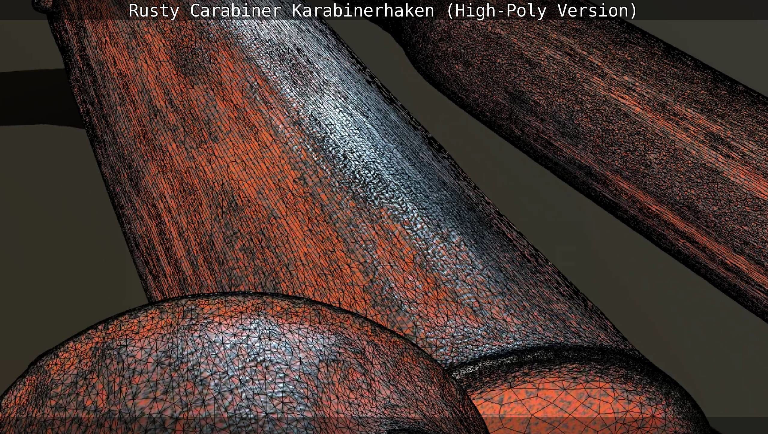 Rusty Carabiner - Karabinerhaken  - High-Poly Version 3D model_47