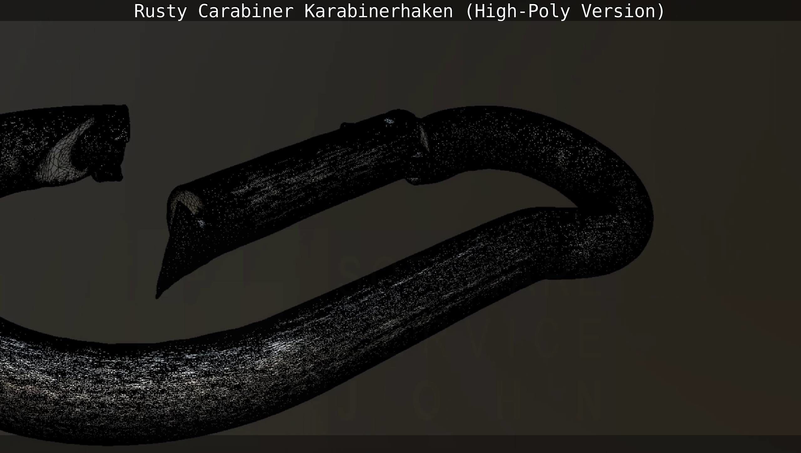 Rusty Carabiner - Karabinerhaken  - High-Poly Version 3D model_96