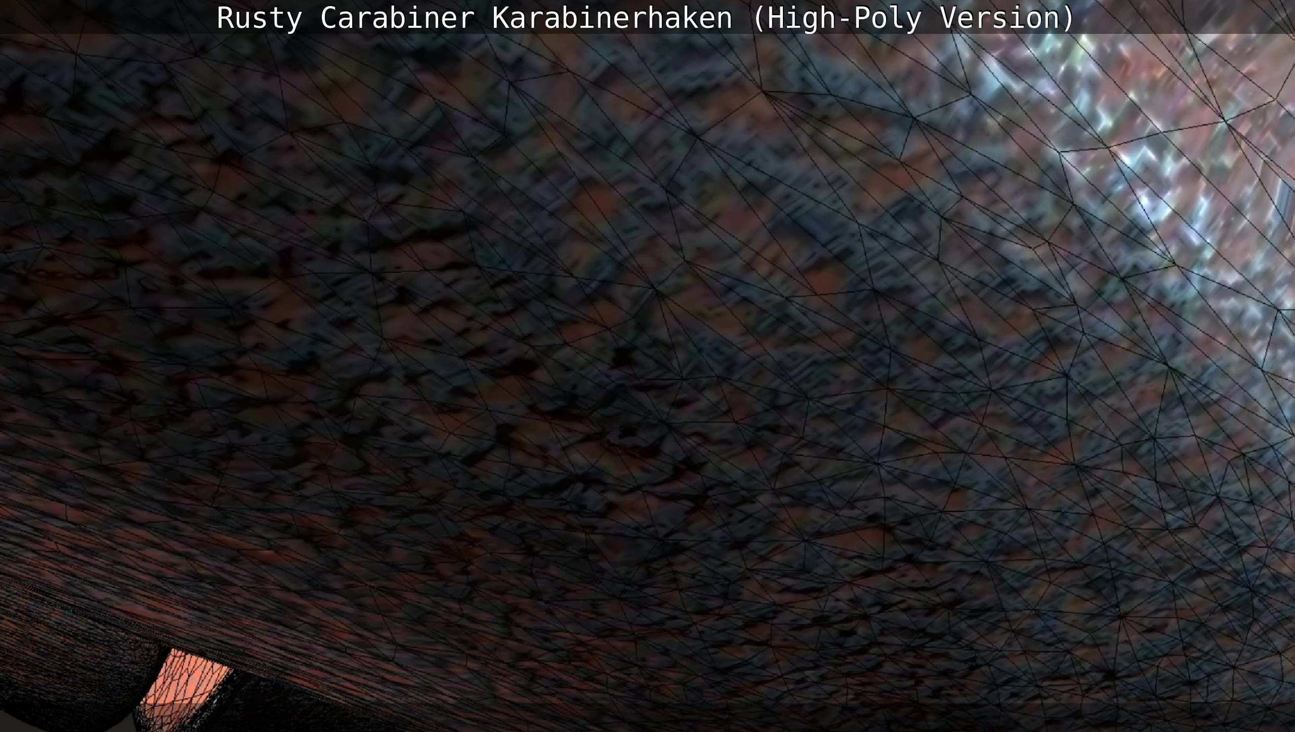 Rusty Carabiner - Karabinerhaken  - High-Poly Version 3D model_44