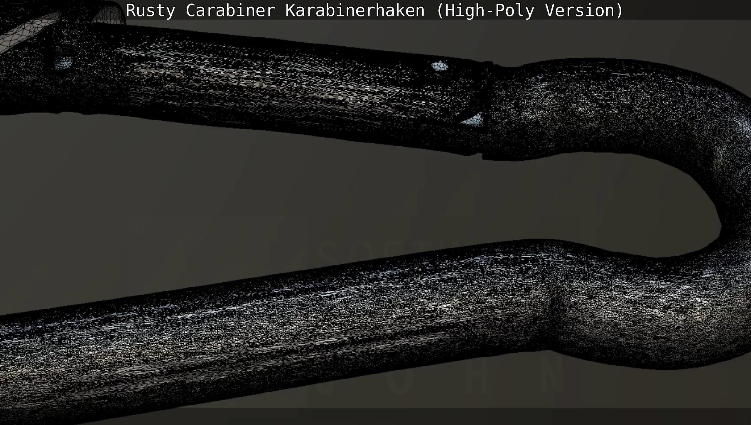 Rusty Carabiner - Karabinerhaken  - High-Poly Version 3D model_91