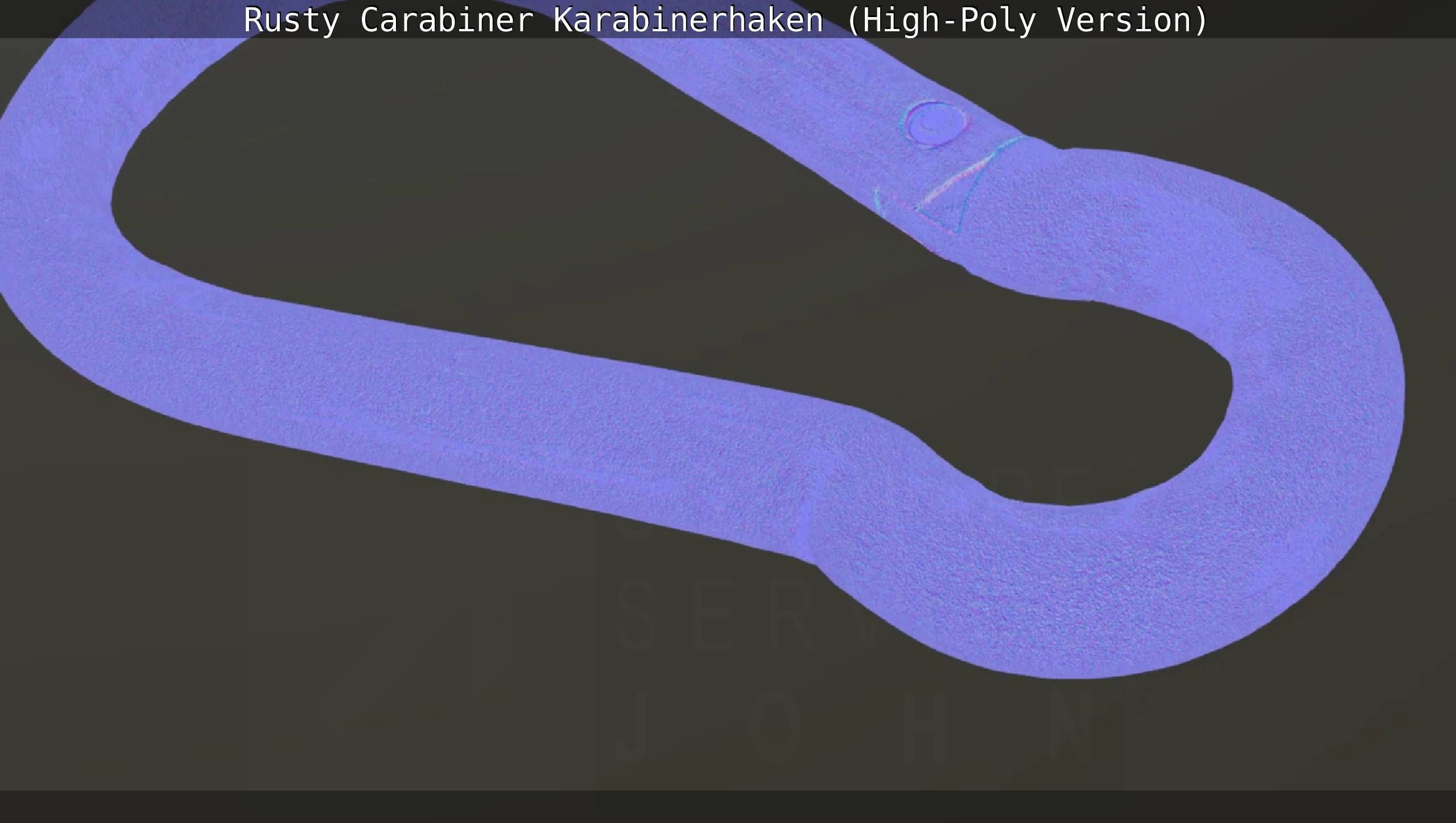 Rusty Carabiner - Karabinerhaken  - High-Poly Version 3D model_131