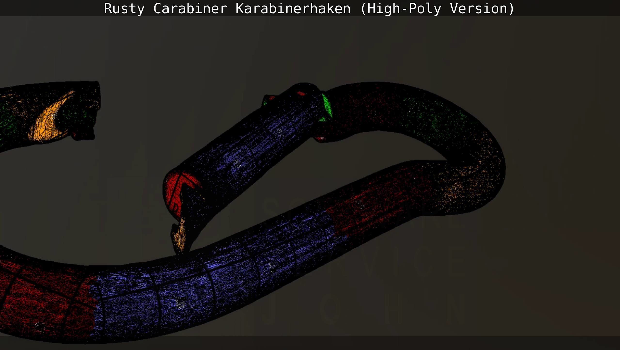 Rusty Carabiner - Karabinerhaken  - High-Poly Version 3D model_24