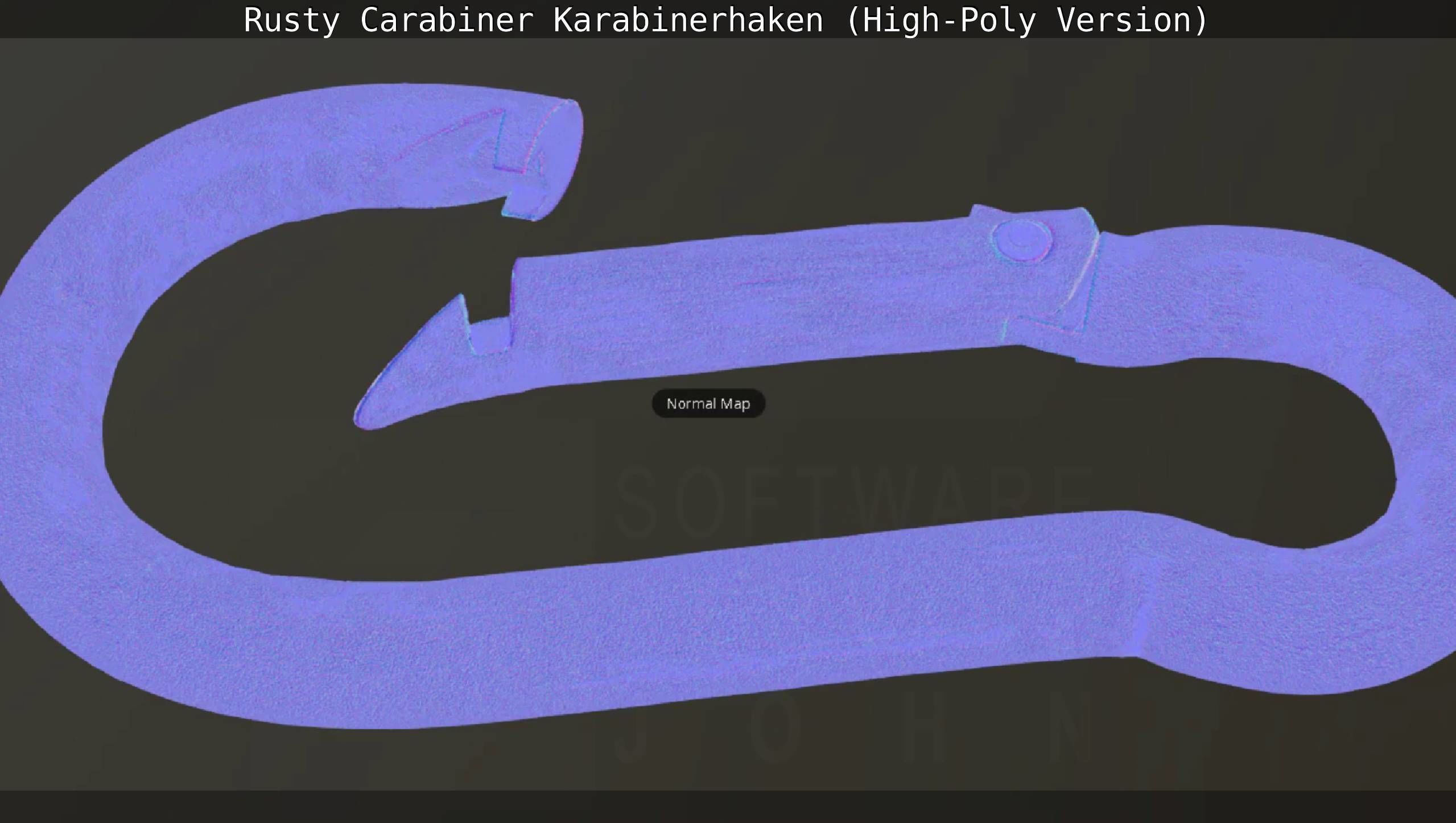 Rusty Carabiner - Karabinerhaken  - High-Poly Version 3D model_19