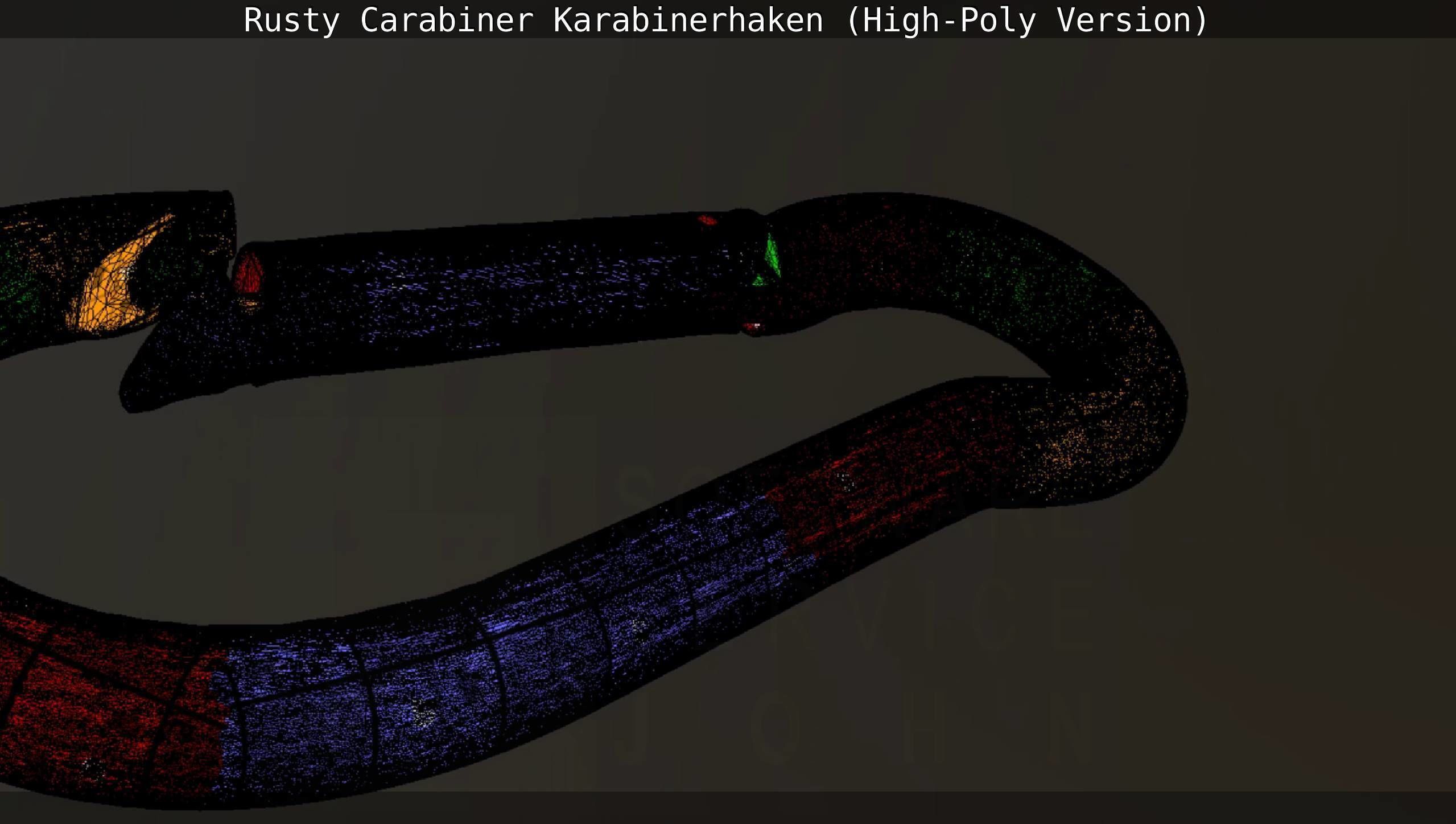 Rusty Carabiner - Karabinerhaken  - High-Poly Version 3D model_102