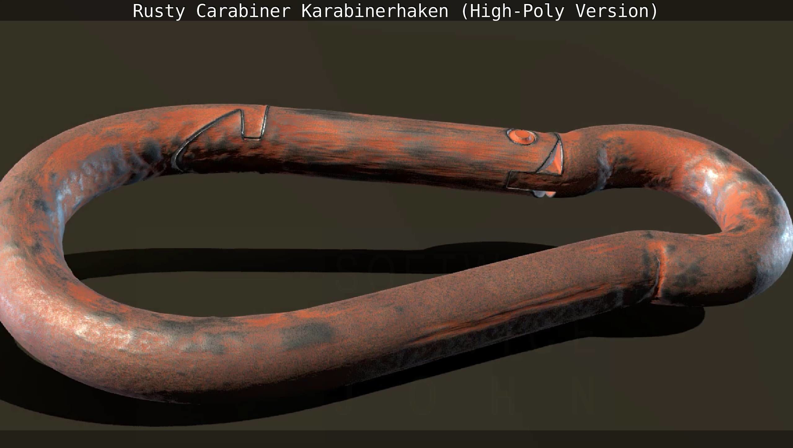 Rusty Carabiner - Karabinerhaken  - High-Poly Version 3D model_72