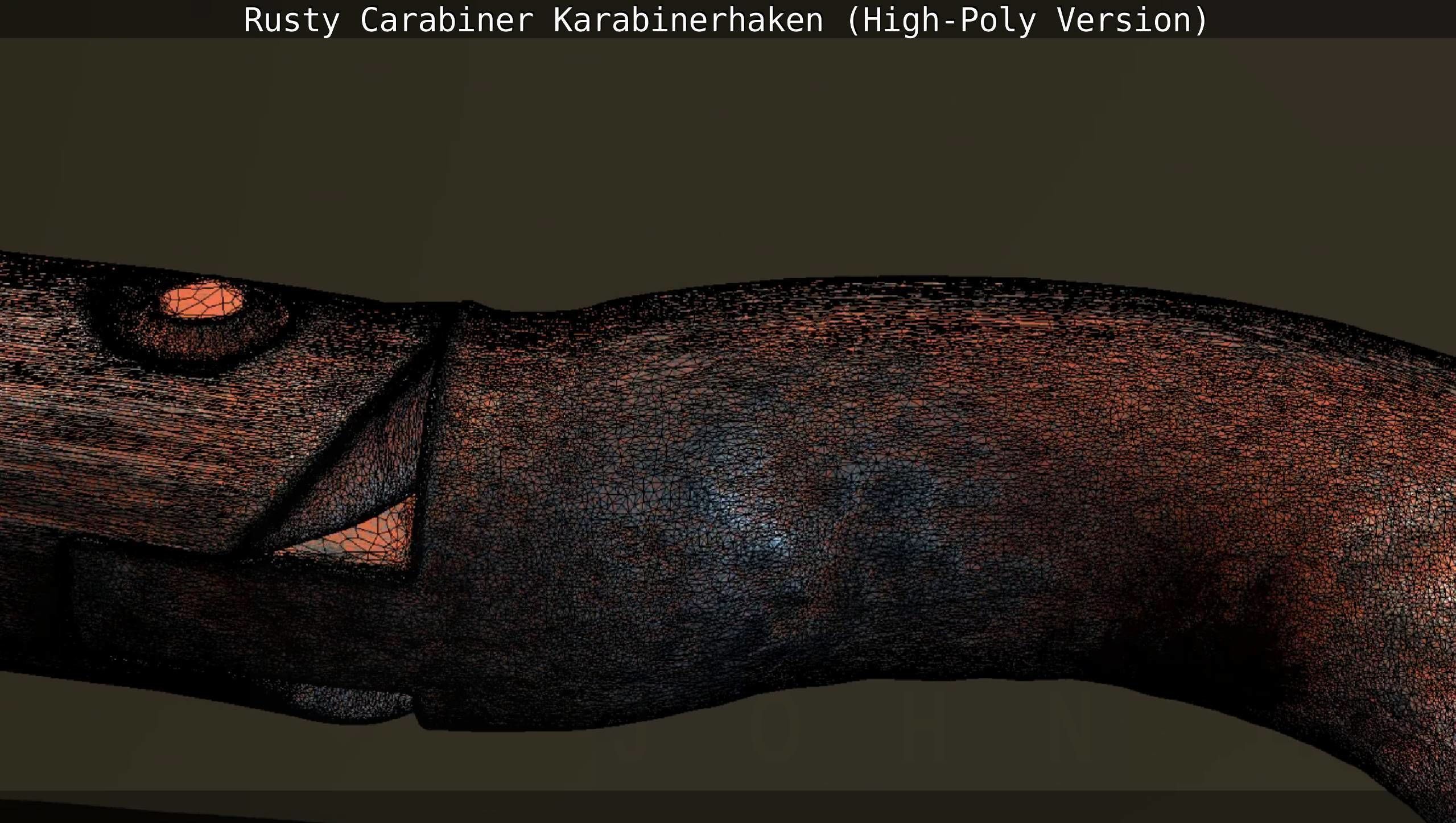 Rusty Carabiner - Karabinerhaken  - High-Poly Version 3D model_49