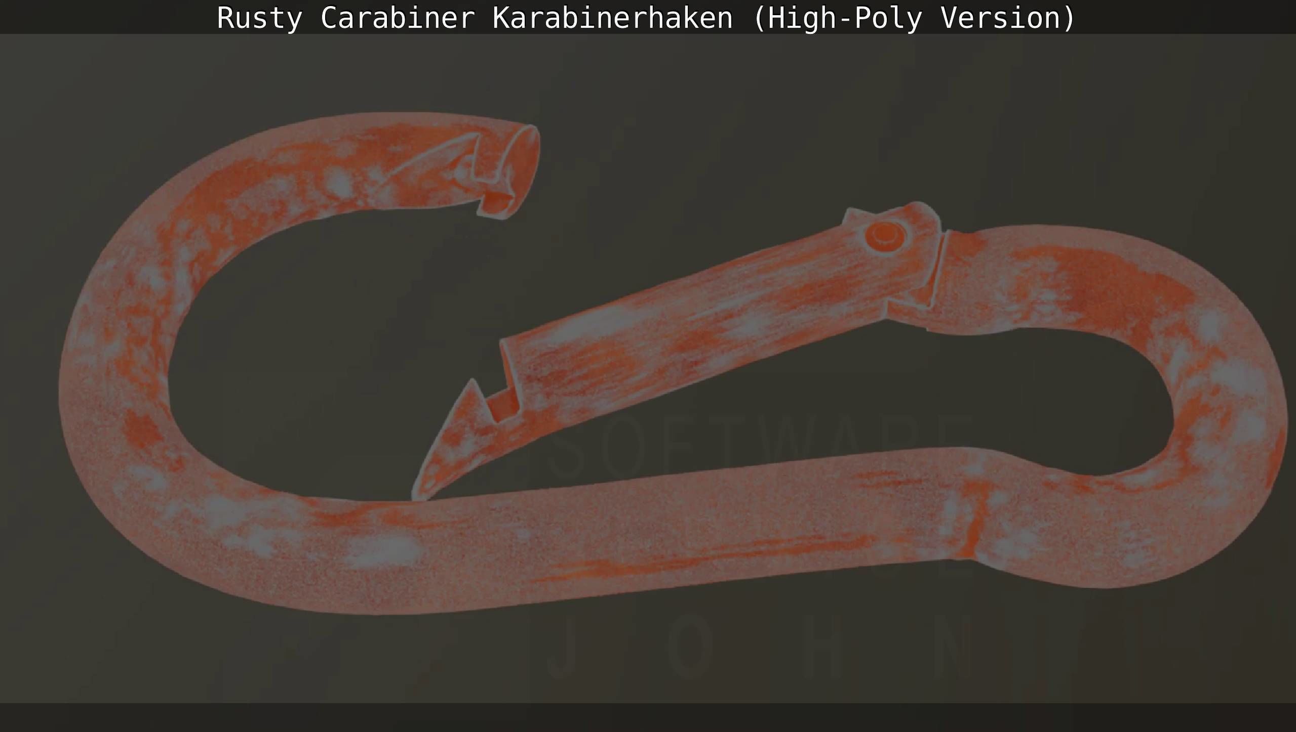 Rusty Carabiner - Karabinerhaken  - High-Poly Version 3D model_105