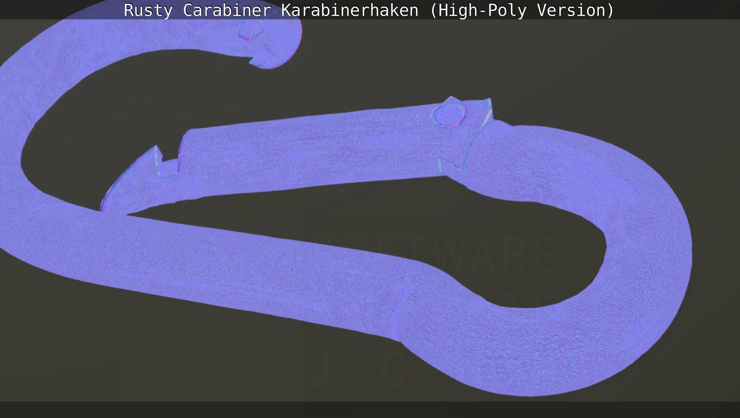Rusty Carabiner - Karabinerhaken  - High-Poly Version 3D model_75