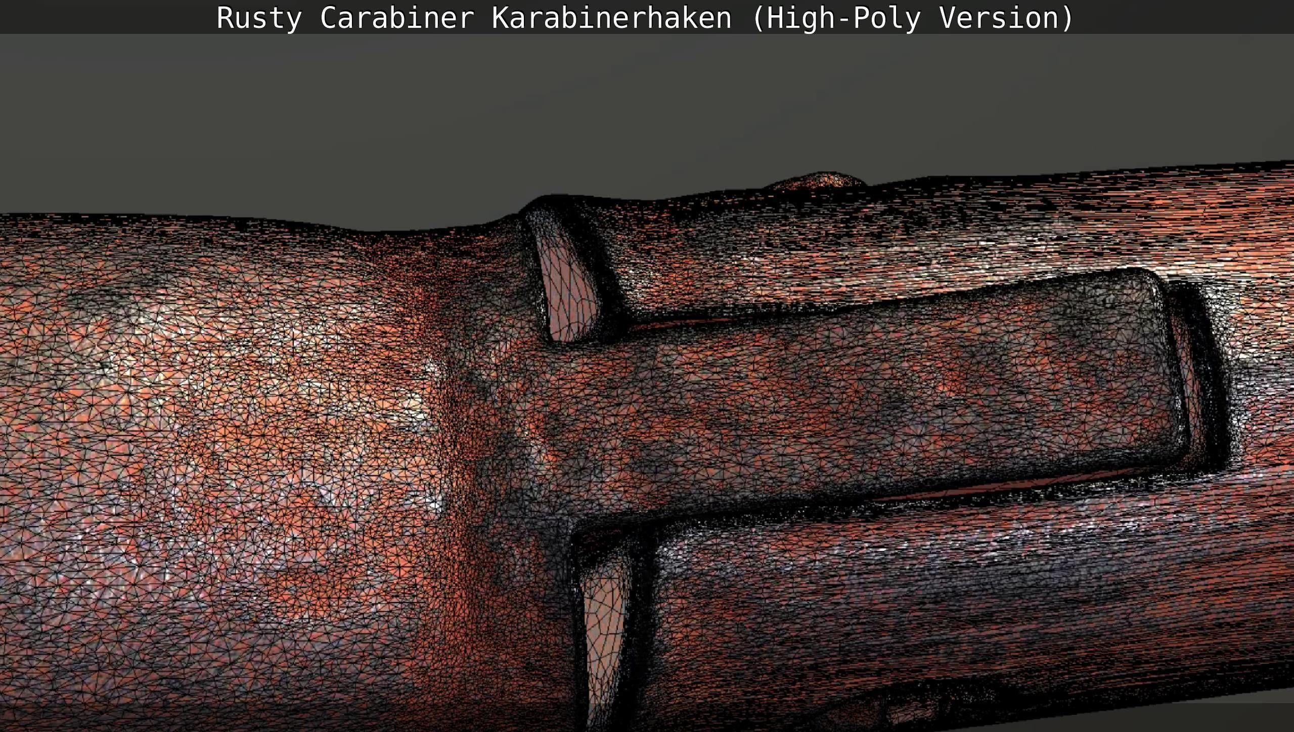 Rusty Carabiner - Karabinerhaken  - High-Poly Version 3D model_51
