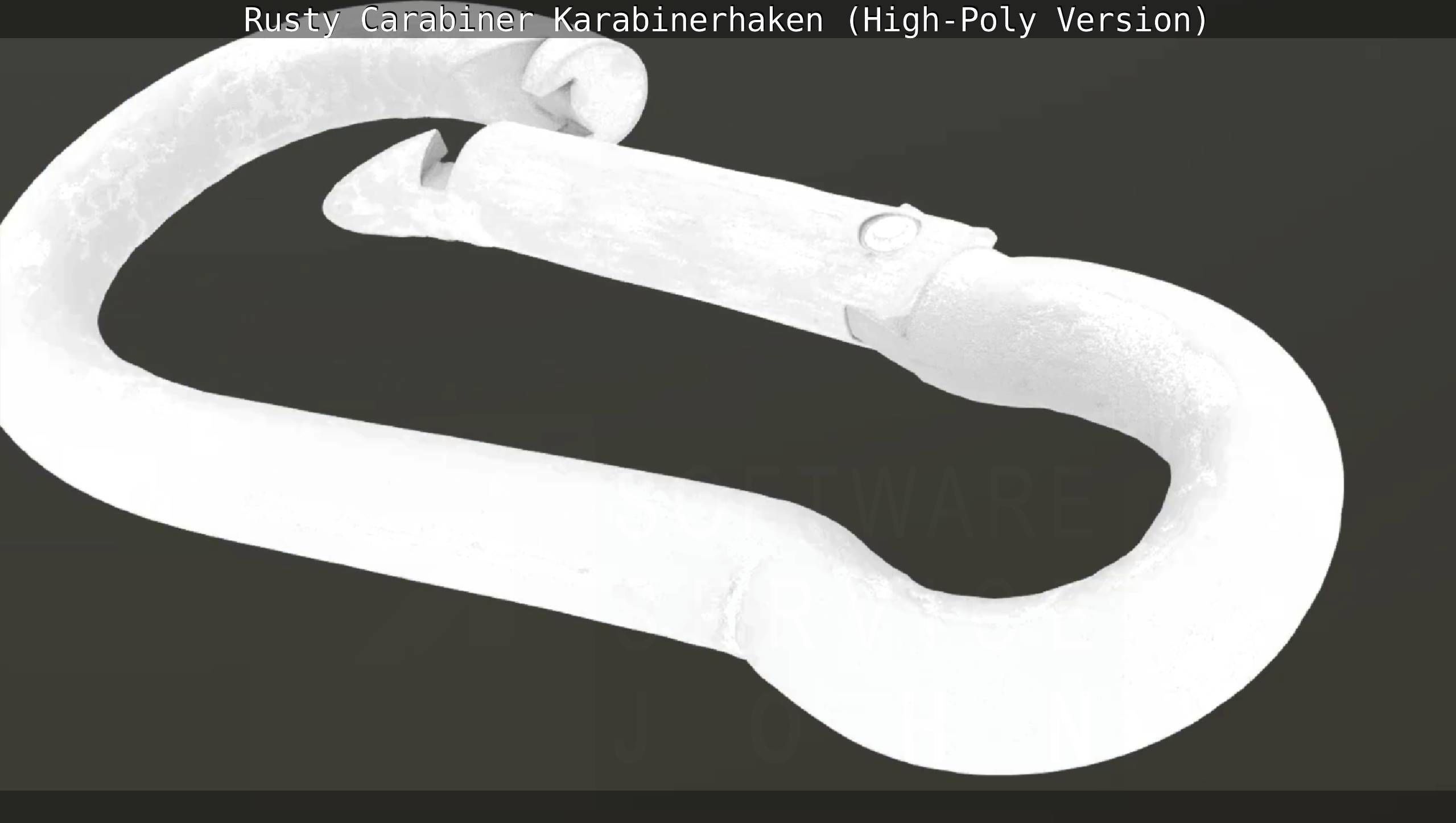 Rusty Carabiner - Karabinerhaken  - High-Poly Version 3D model_147