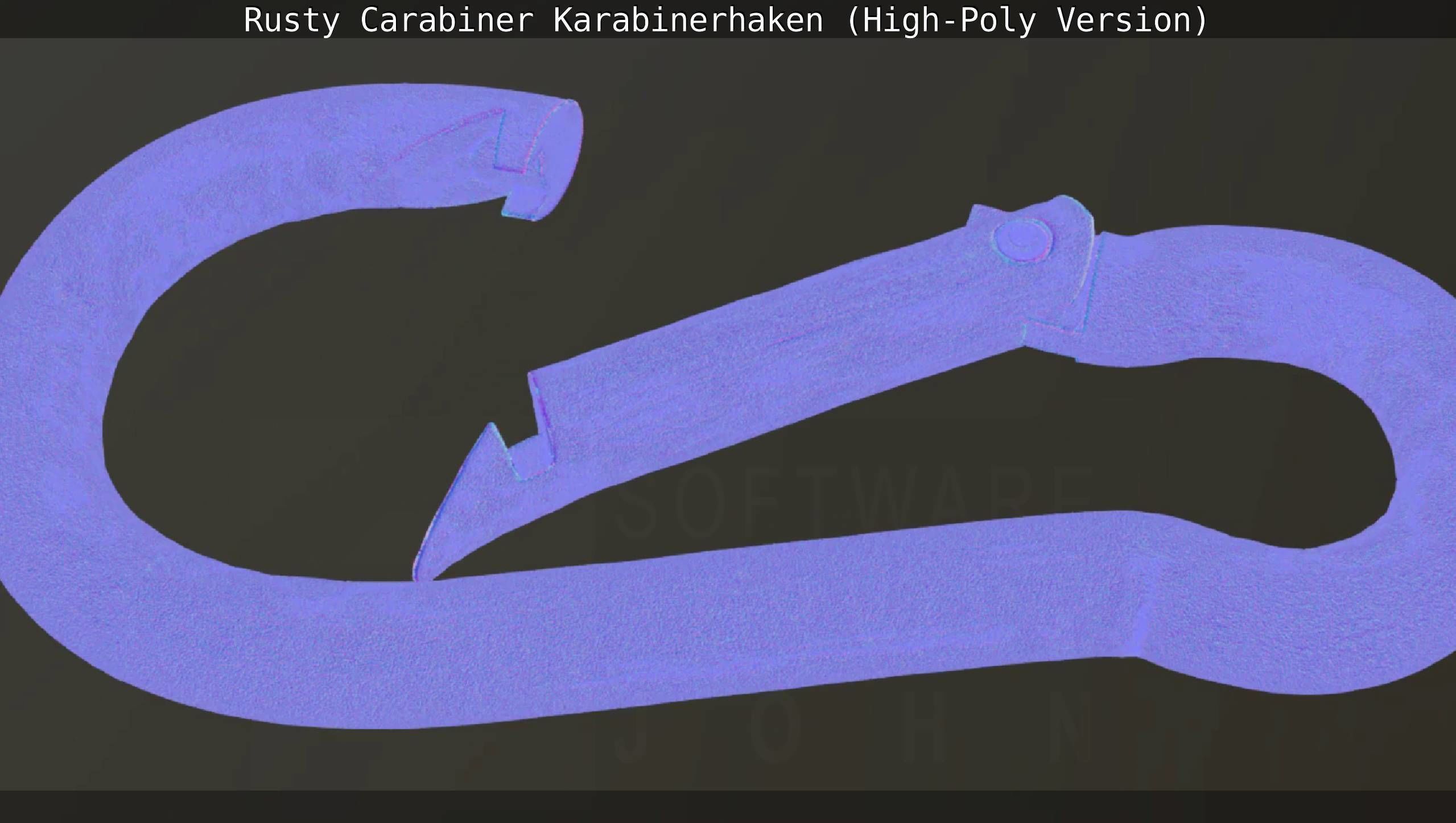Rusty Carabiner - Karabinerhaken  - High-Poly Version 3D model_70