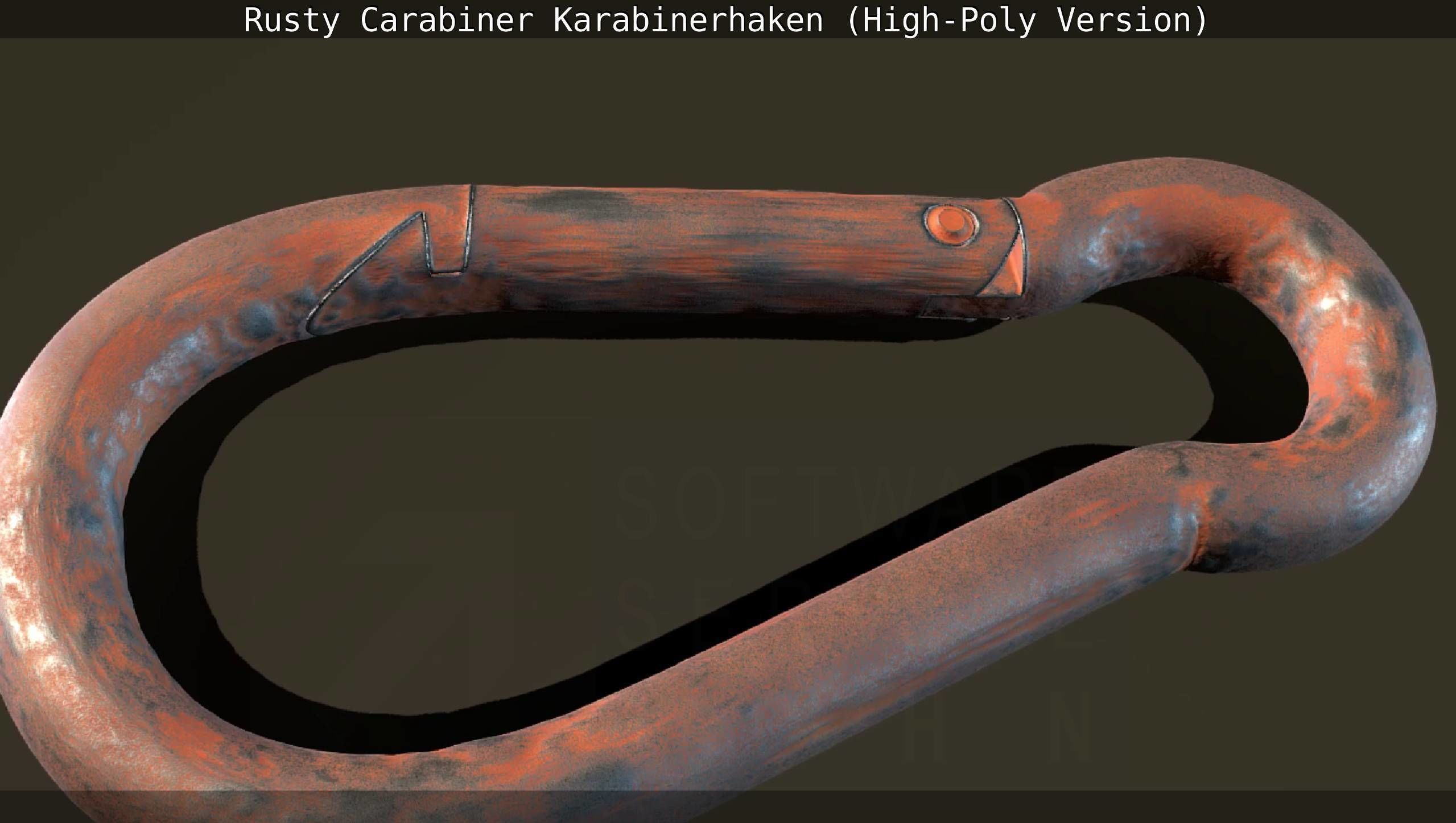 Rusty Carabiner - Karabinerhaken  - High-Poly Version 3D model_74