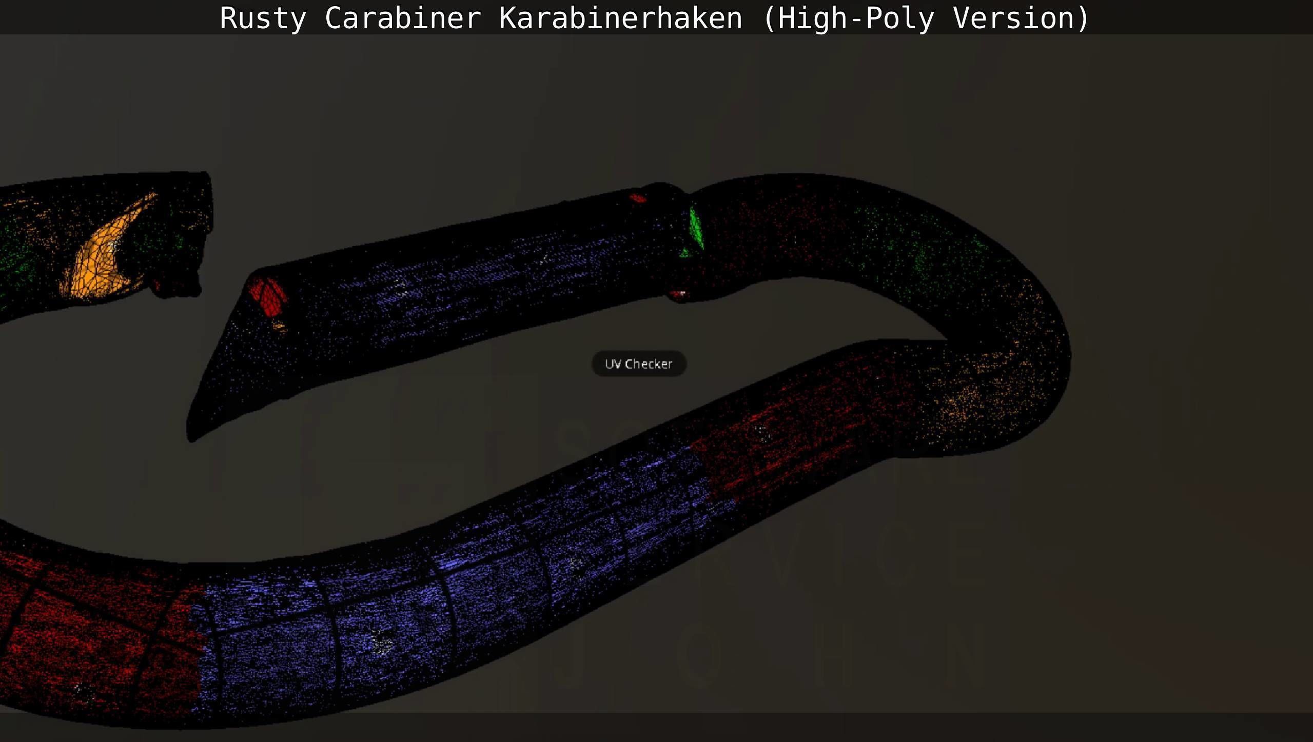 Rusty Carabiner - Karabinerhaken  - High-Poly Version 3D model_97