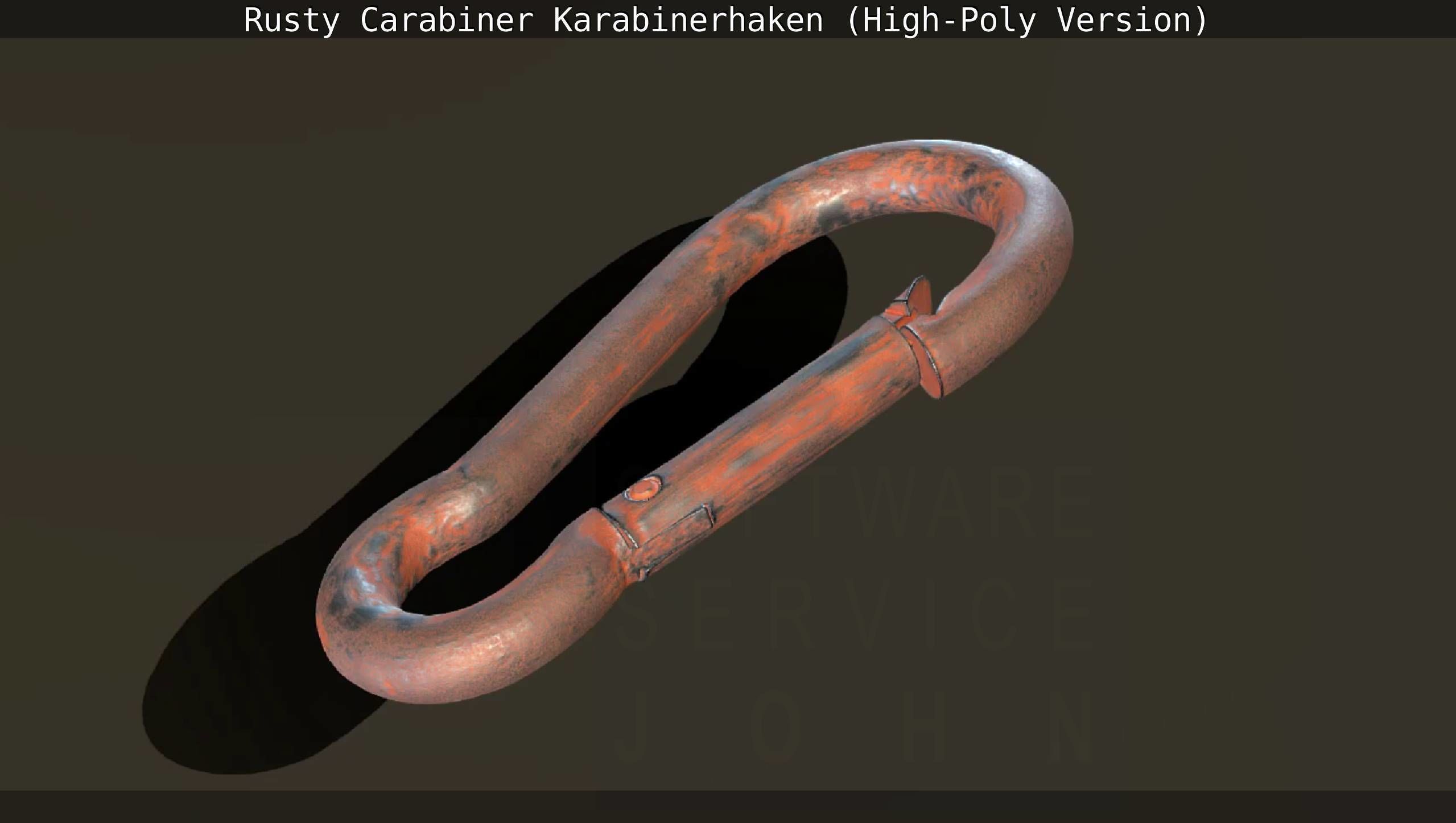 Rusty Carabiner - Karabinerhaken  - High-Poly Version 3D model_141