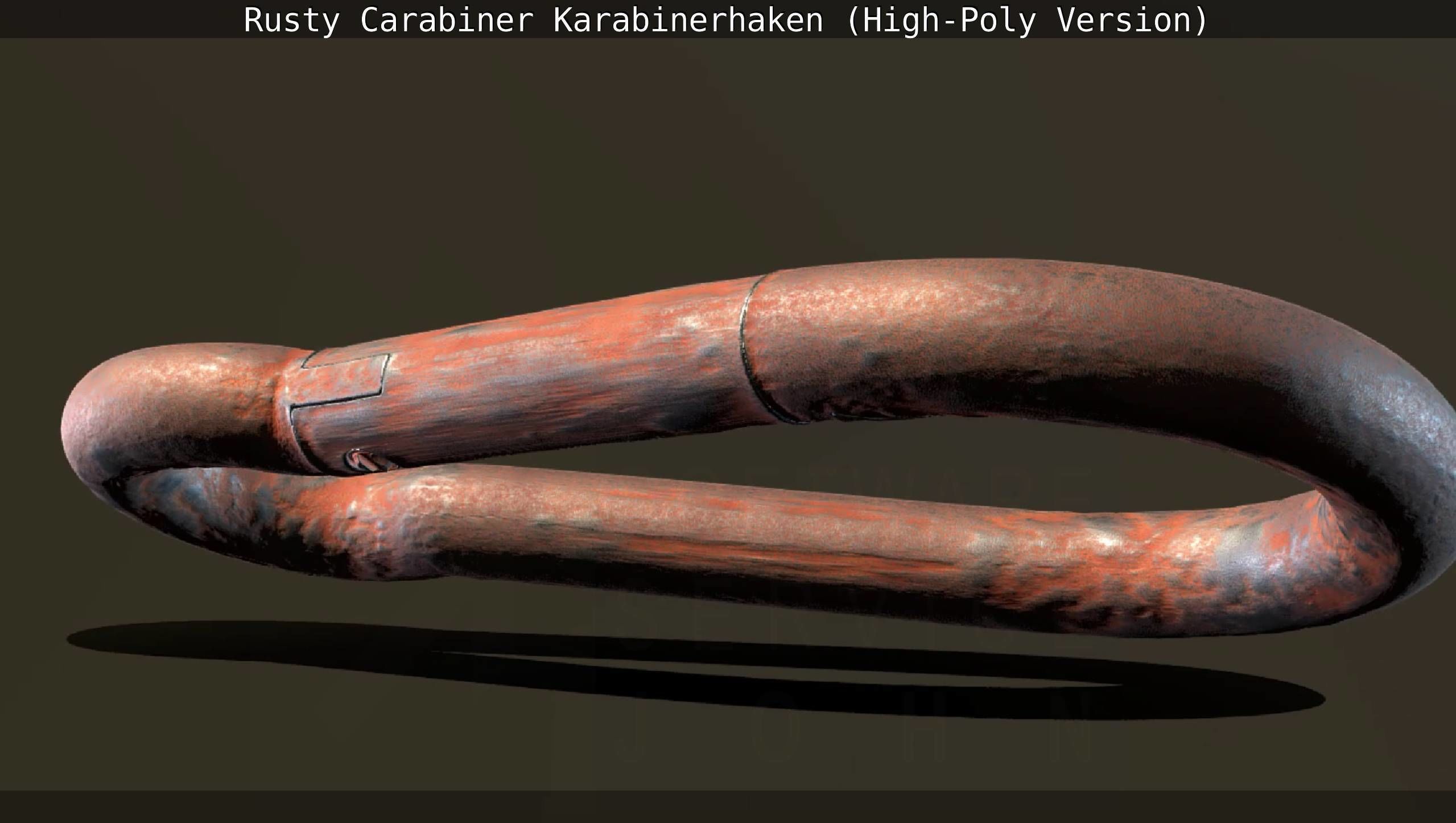 Rusty Carabiner - Karabinerhaken  - High-Poly Version 3D model_25