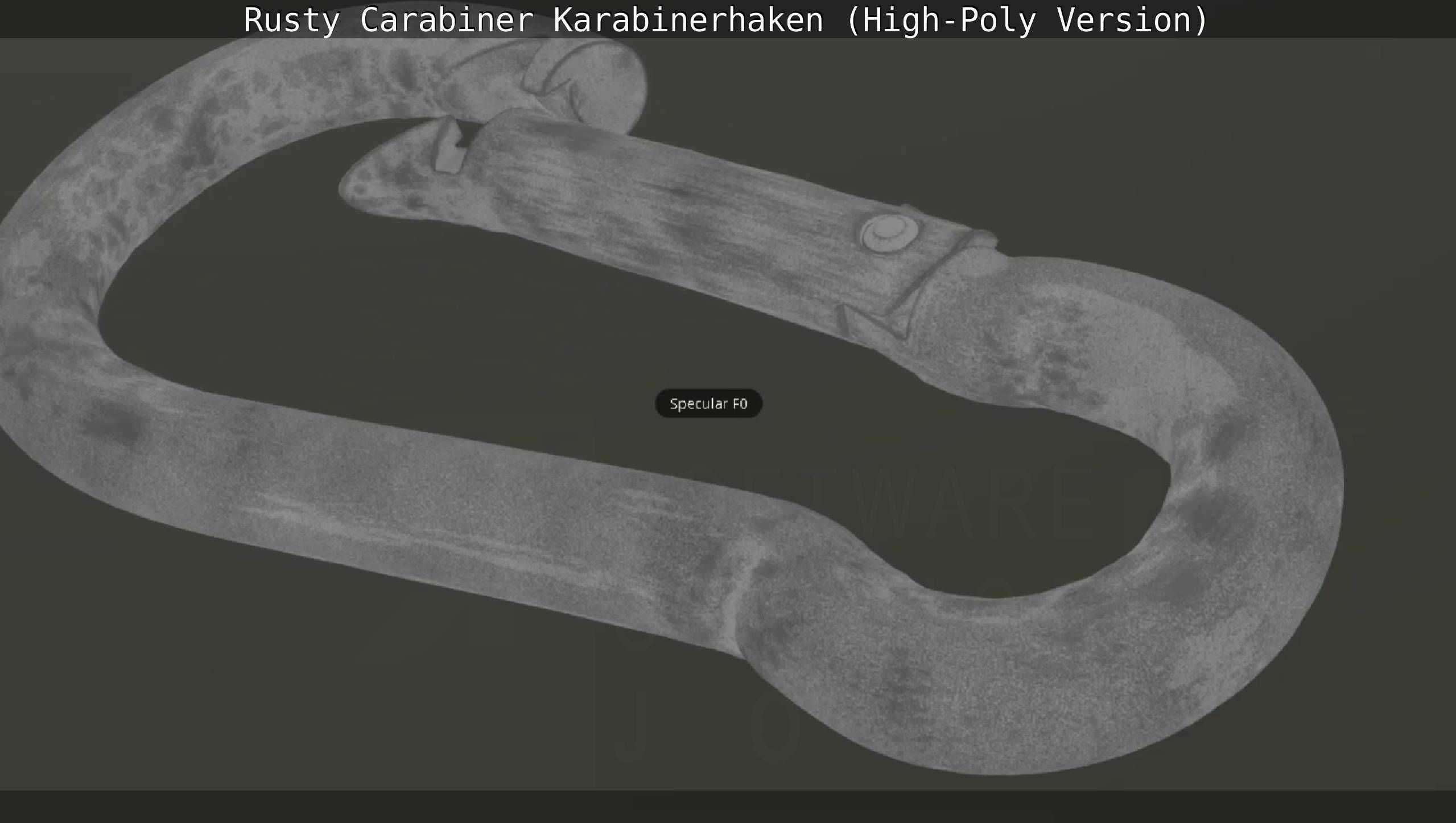 Rusty Carabiner - Karabinerhaken  - High-Poly Version 3D model_73