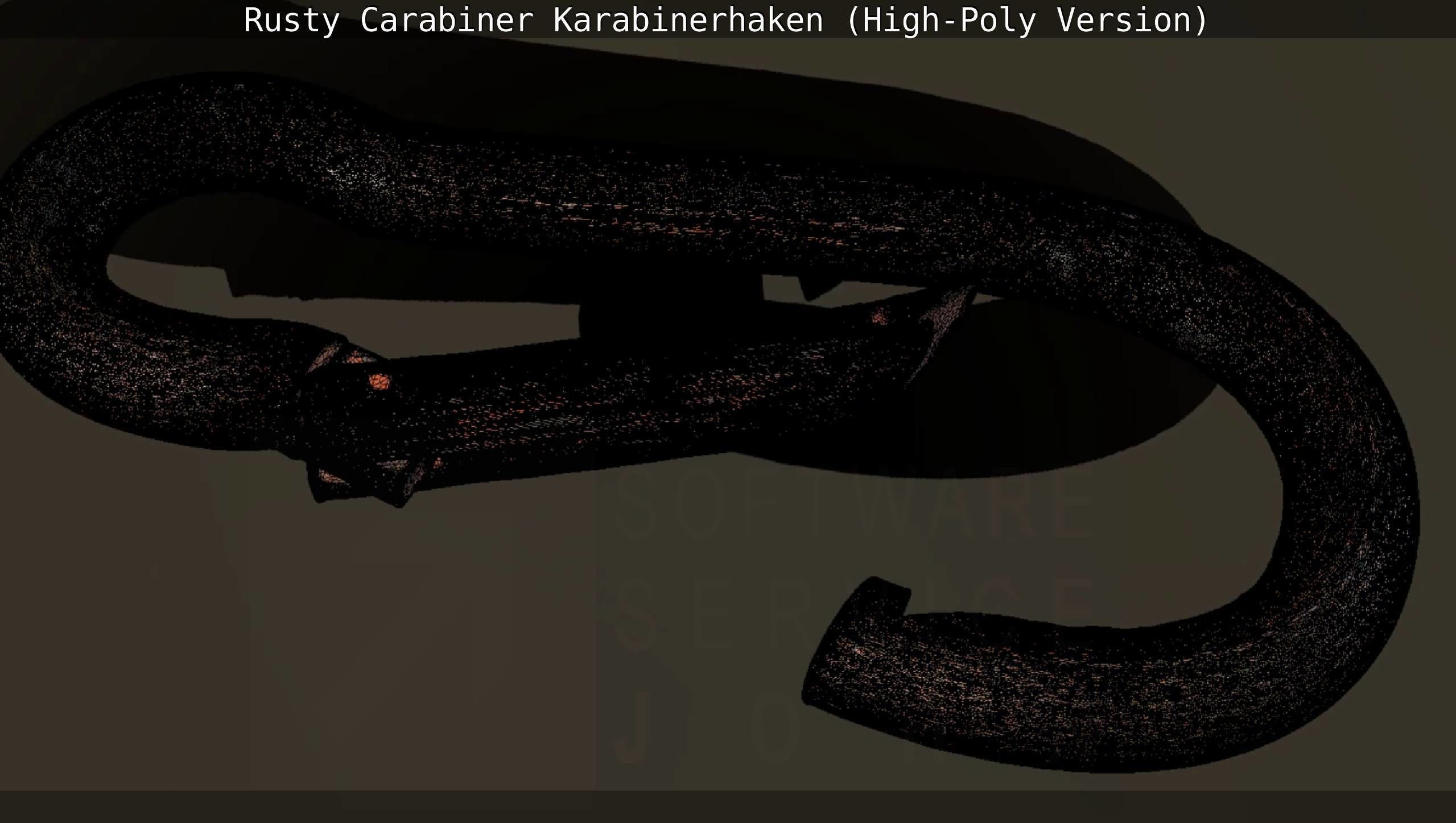 Rusty Carabiner - Karabinerhaken  - High-Poly Version 3D model_116