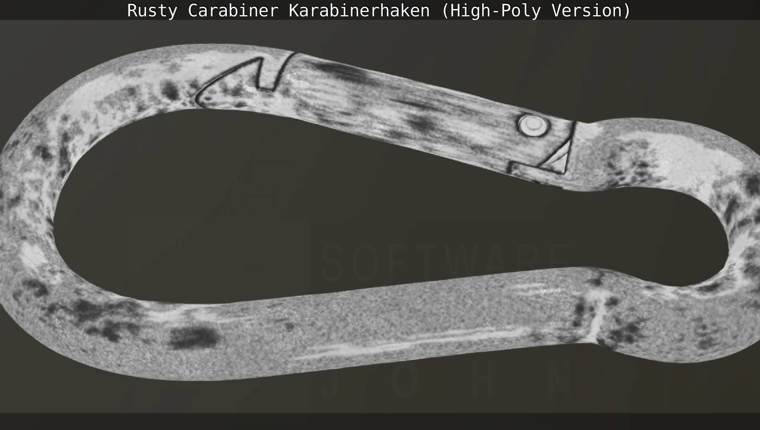 Rusty Carabiner - Karabinerhaken  - High-Poly Version 3D model_65