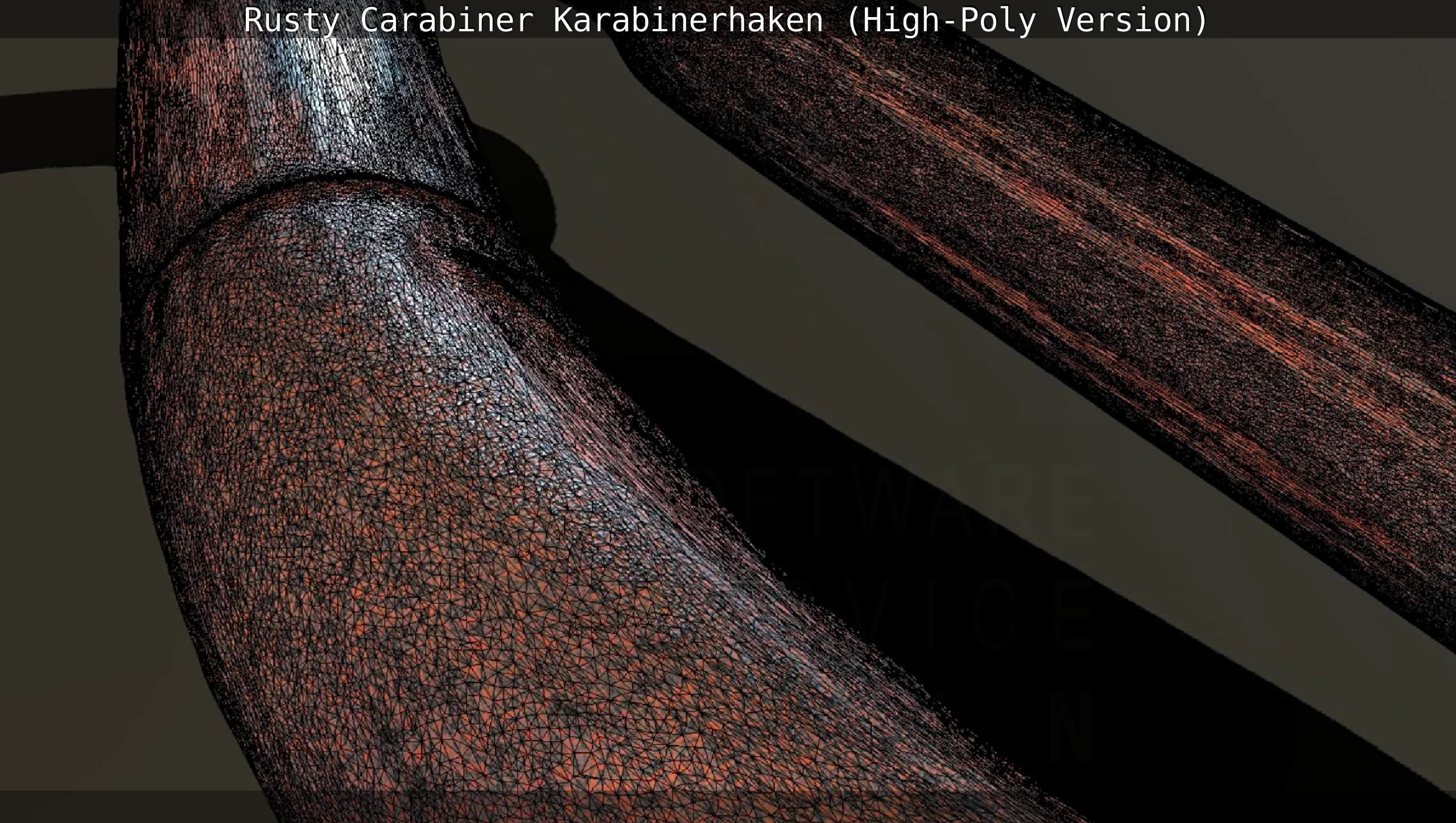 Rusty Carabiner - Karabinerhaken  - High-Poly Version 3D model_43