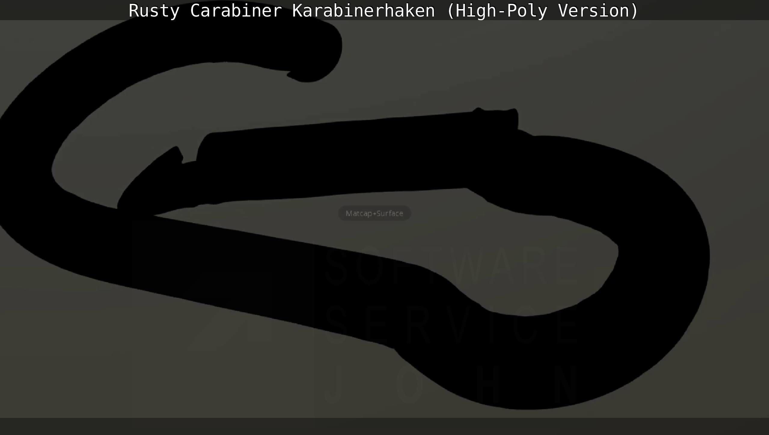 Rusty Carabiner - Karabinerhaken  - High-Poly Version 3D model_82