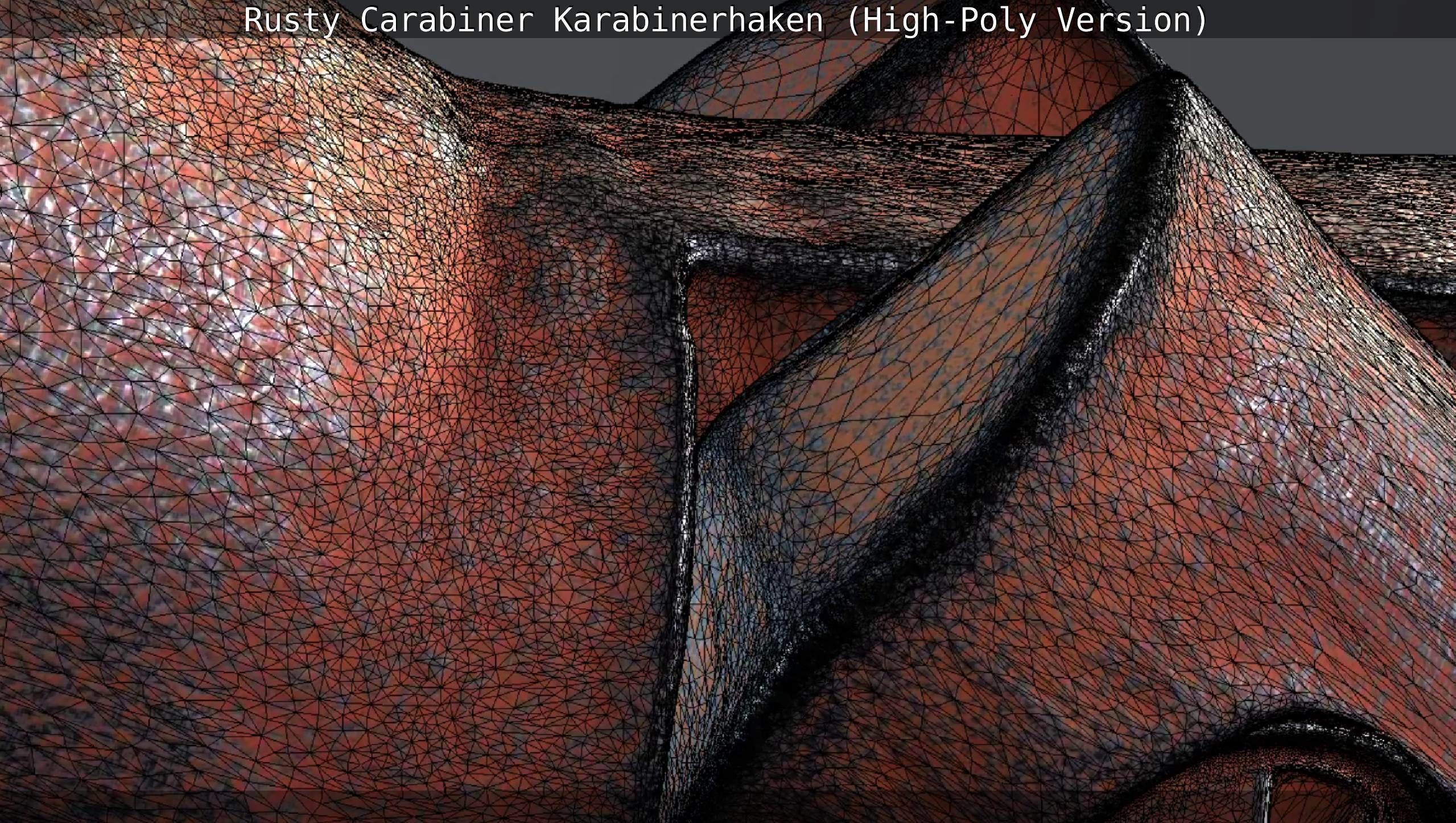 Rusty Carabiner - Karabinerhaken  - High-Poly Version 3D model_48