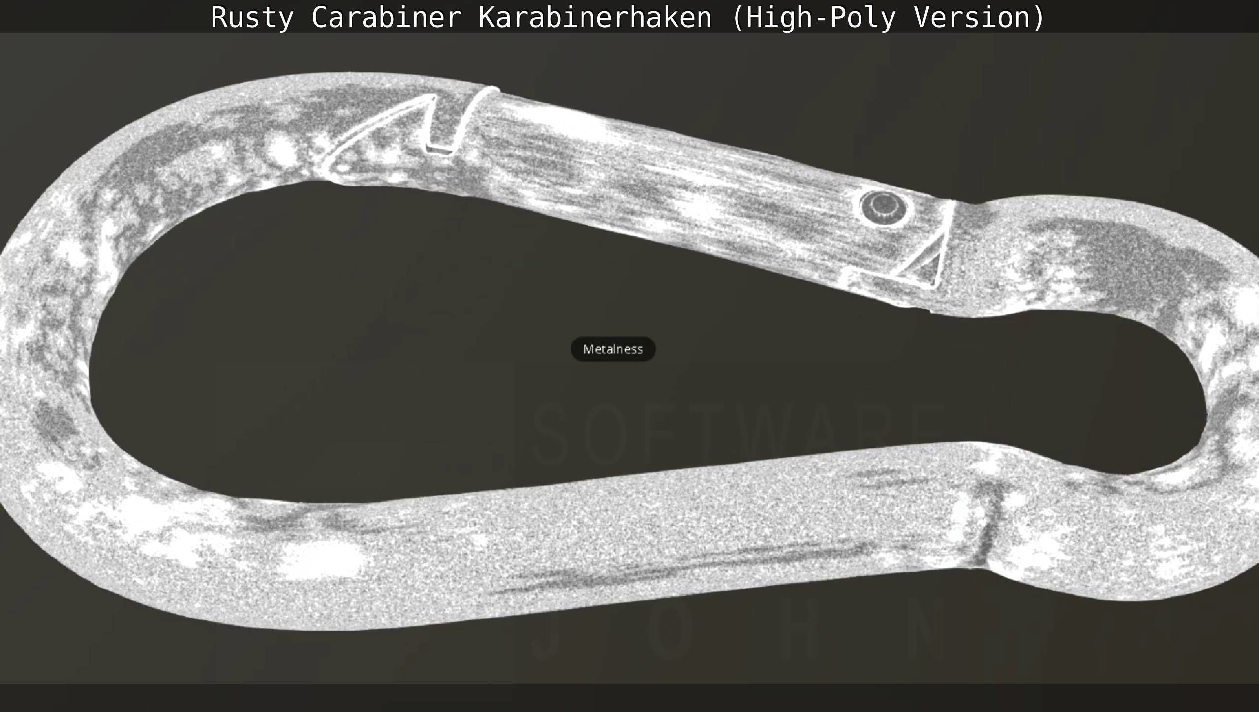Rusty Carabiner - Karabinerhaken  - High-Poly Version 3D model_18